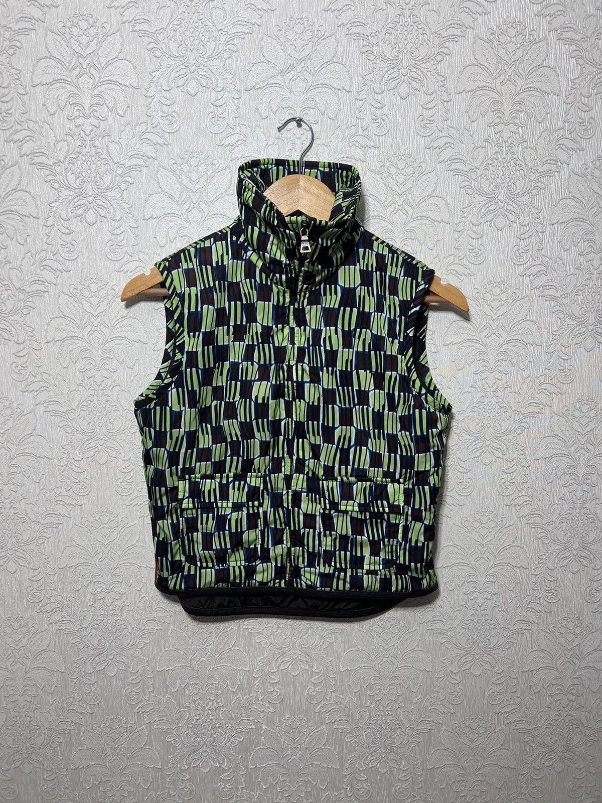 image of Prada Vest Red Tab in Green, Women's (Size XS)