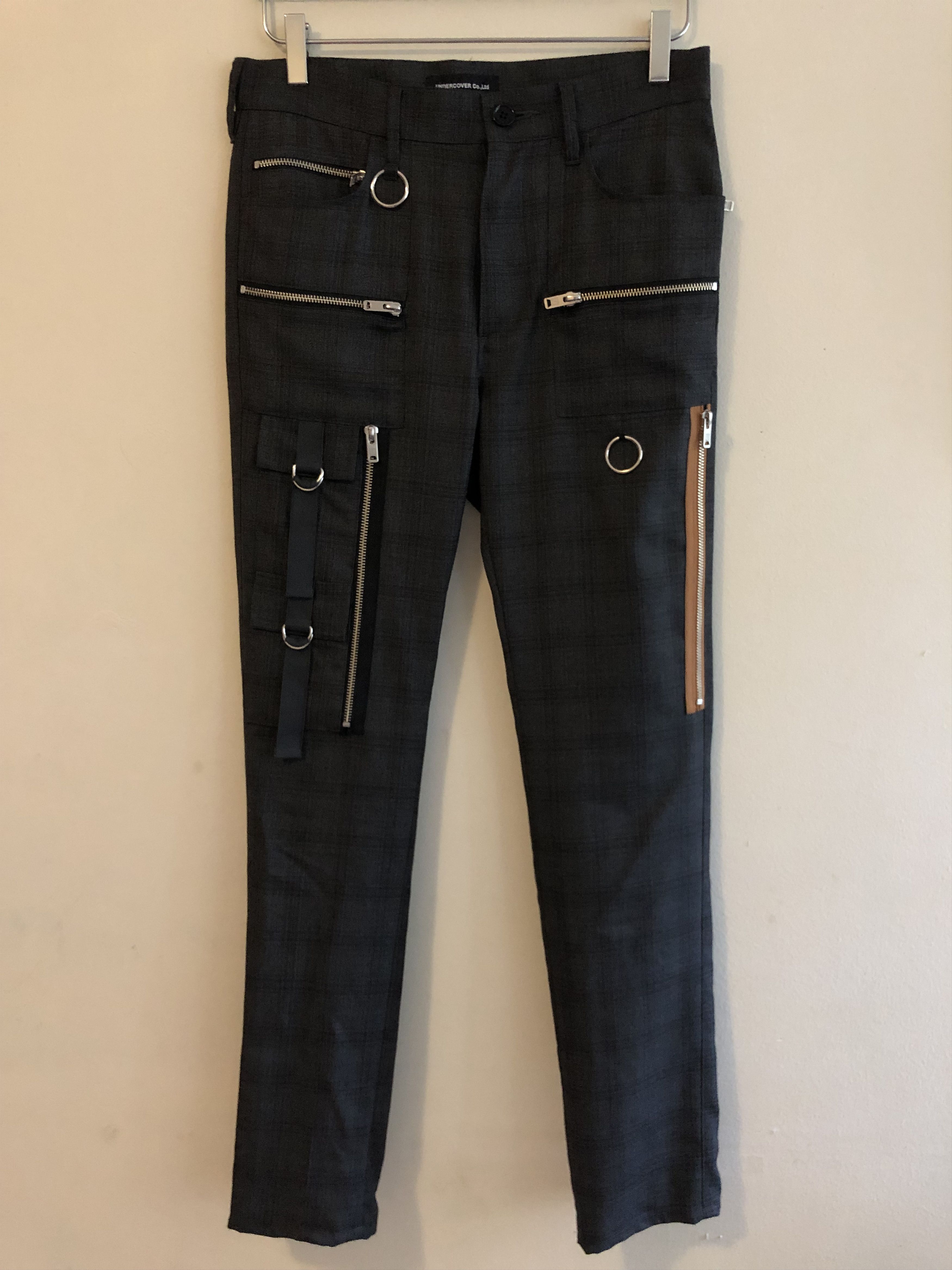 Undercover SS19 RUNWAY UCW4512-3 NEW WARRIORS CHECK MULTI ZIP PANTS Size US 28 / EU 44 - 1 Thumbnail