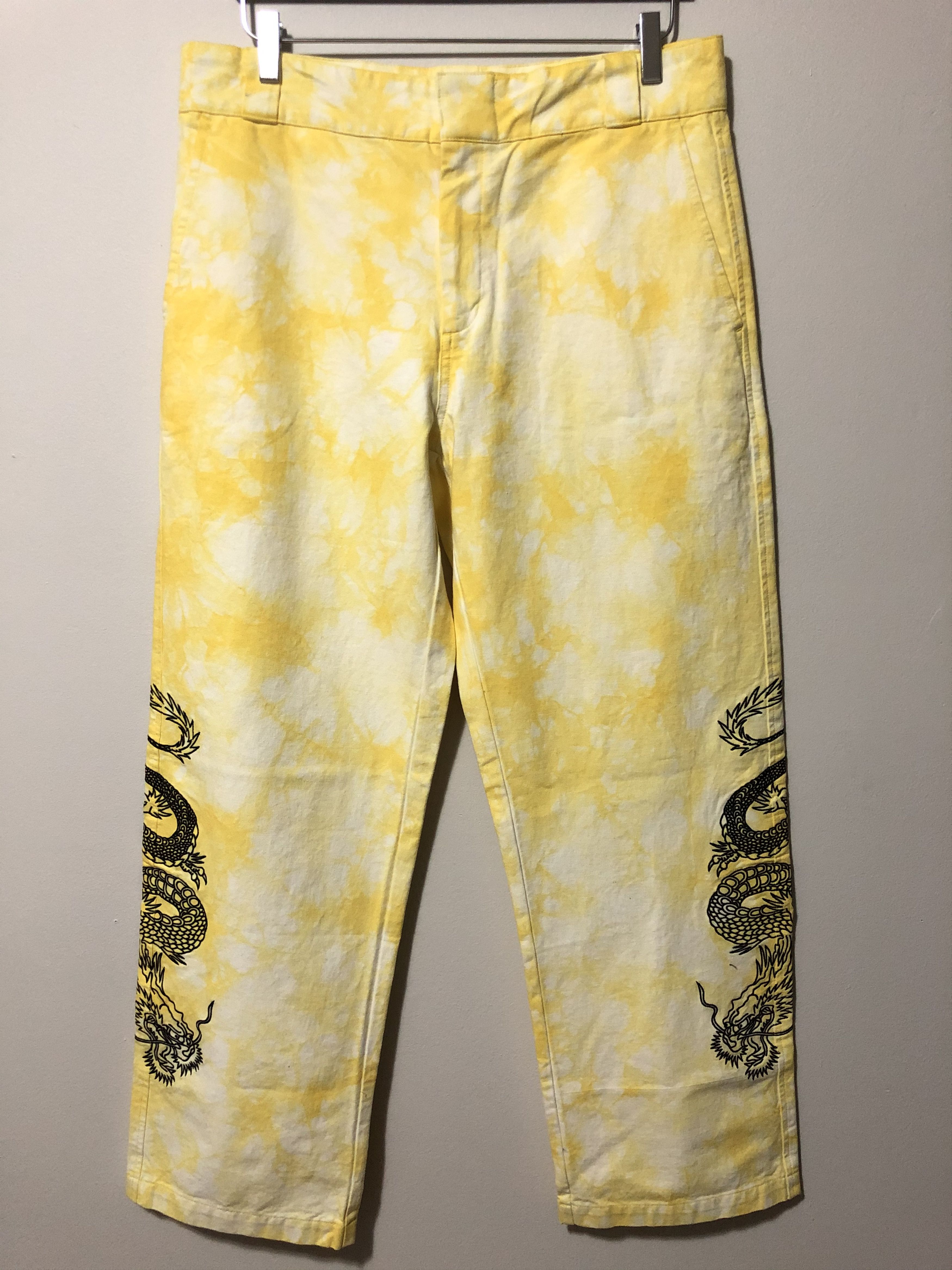 Pre-owned Clot X Dickies Dragon Tie Dye Chino Yellow