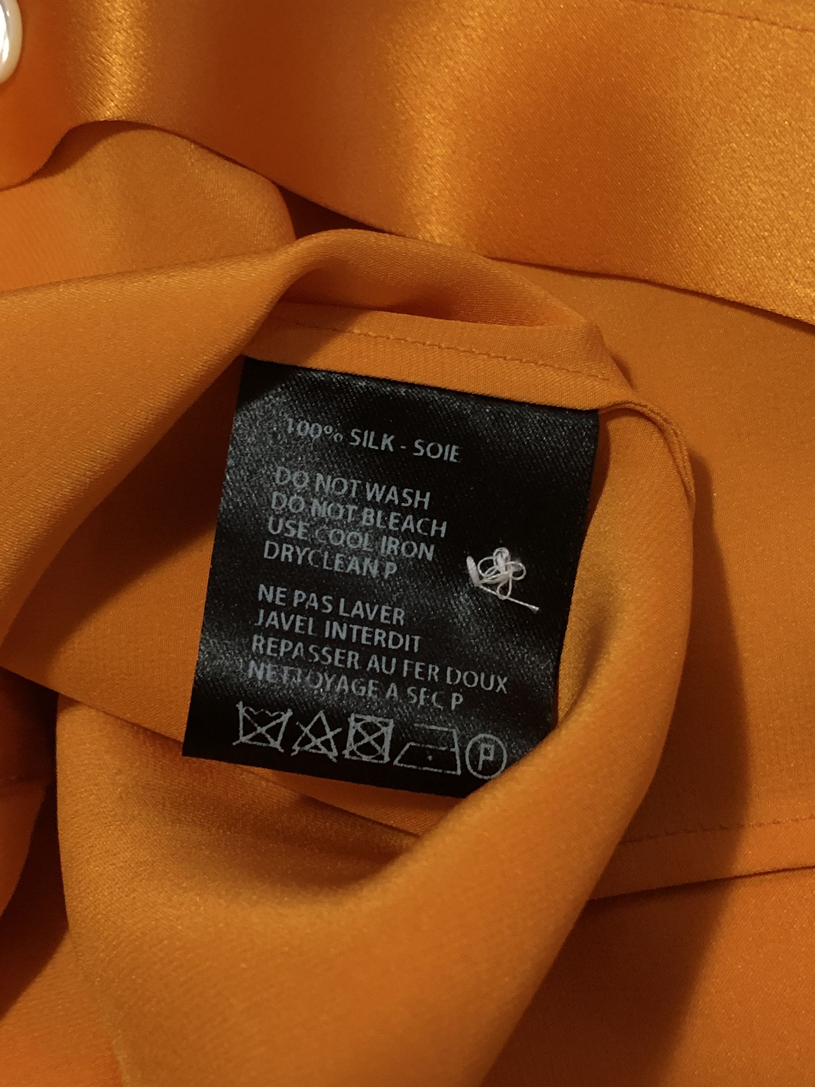 Haider Ackermann Orange Silk Dali Shirt Size US S / EU 44-46 / 1 - 3 Thumbnail