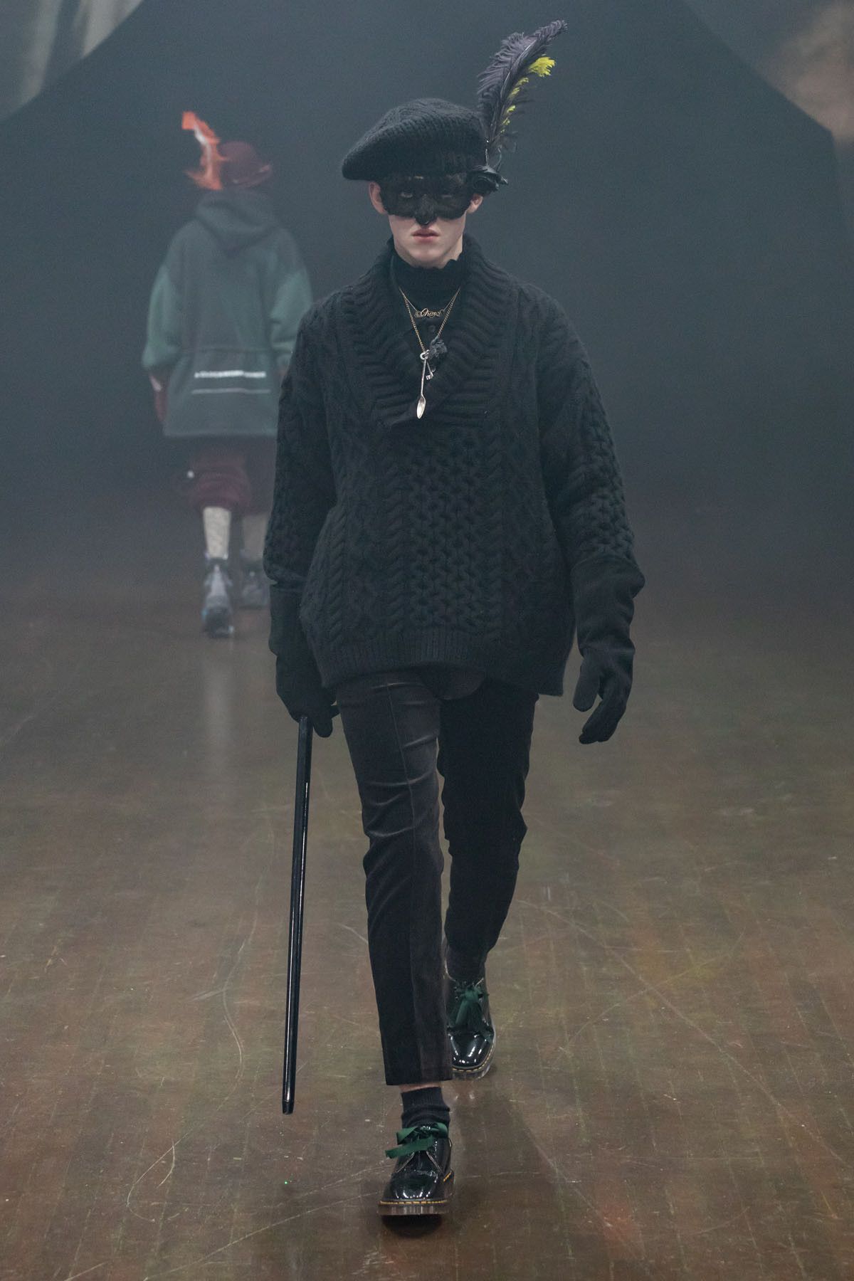 Undercover FW19 RUNWAY UNDERCOVER UCX4913 DOWNLOAD CABLE KNIT SWEATER Size US M / EU 48-50 / 2 - 1 Thumbnail