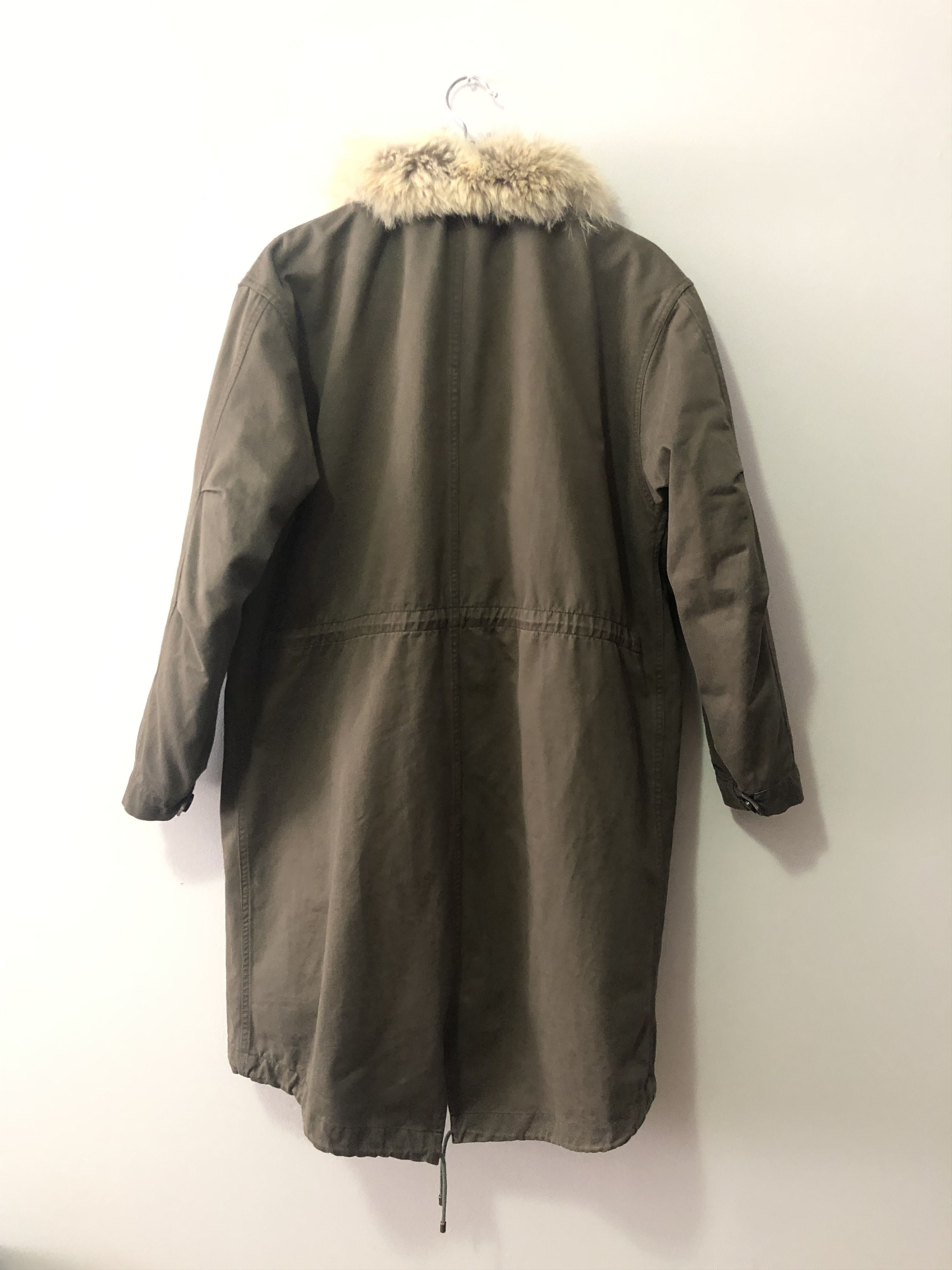 Yves Salomon Rabbit Coyote Fur-Lined Fishtail Parka Size US S / EU 44-46 / 1 - 2 Thumbnail