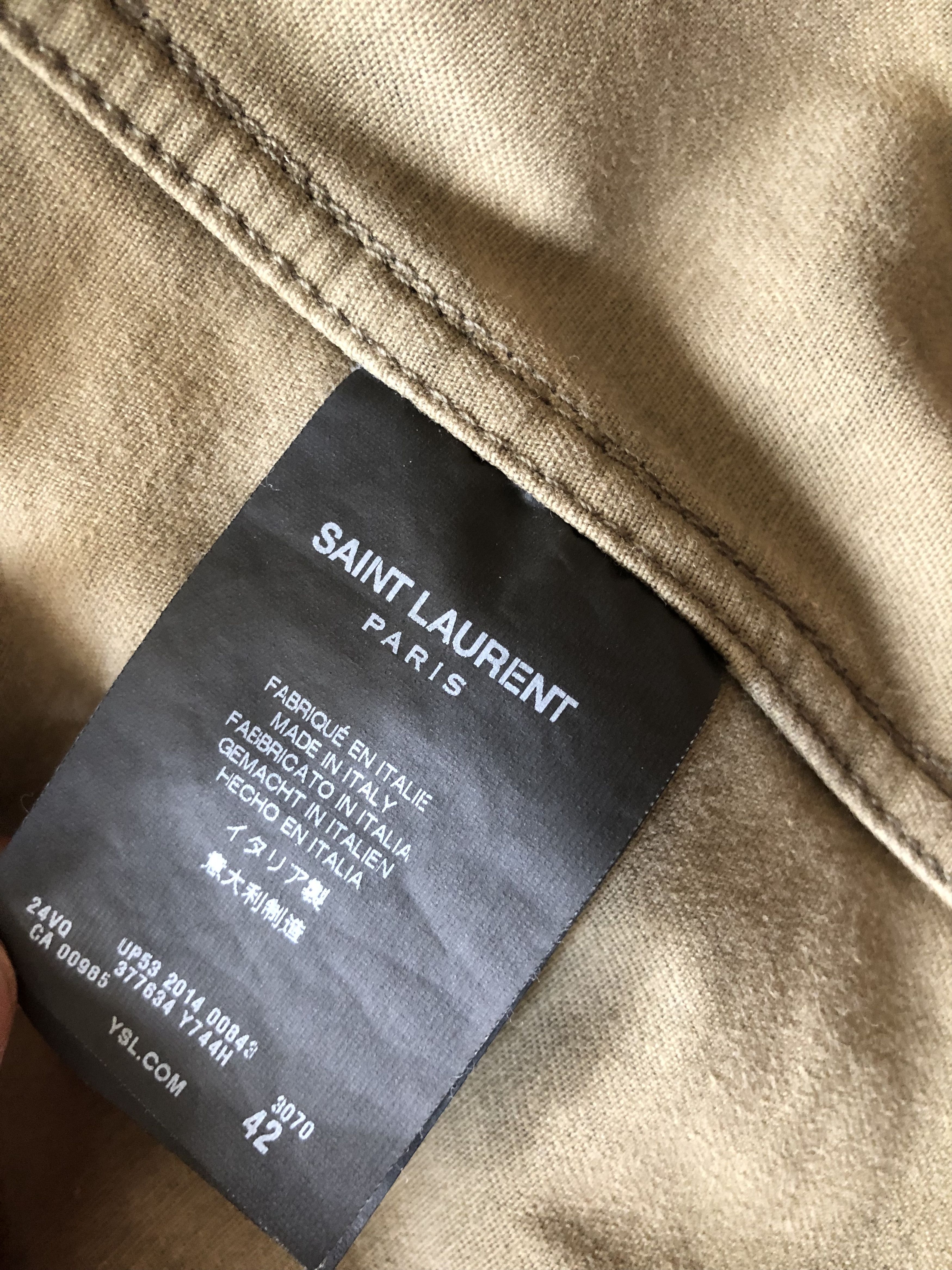 Hedi Slimane × Saint Laurent Paris SS15 RUNWAY PSYCH ROCK MILITARY FRINGE TASSEL JACKET Size US XS / EU 42 / 0 - 10 Thumbnail