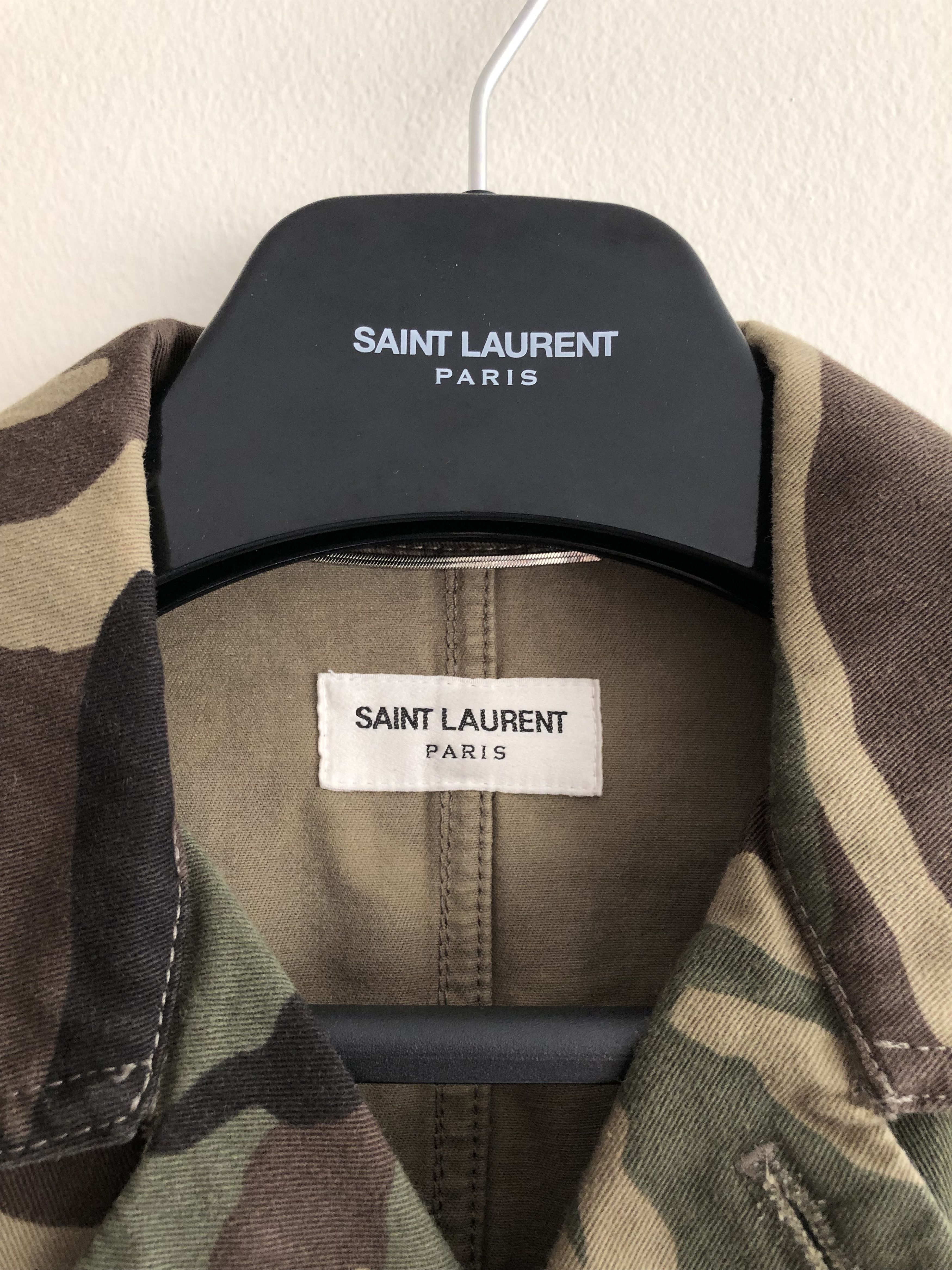Hedi Slimane × Saint Laurent Paris SS15 RUNWAY PSYCH ROCK MILITARY FRINGE TASSEL JACKET Size US XS / EU 42 / 0 - 8 Thumbnail