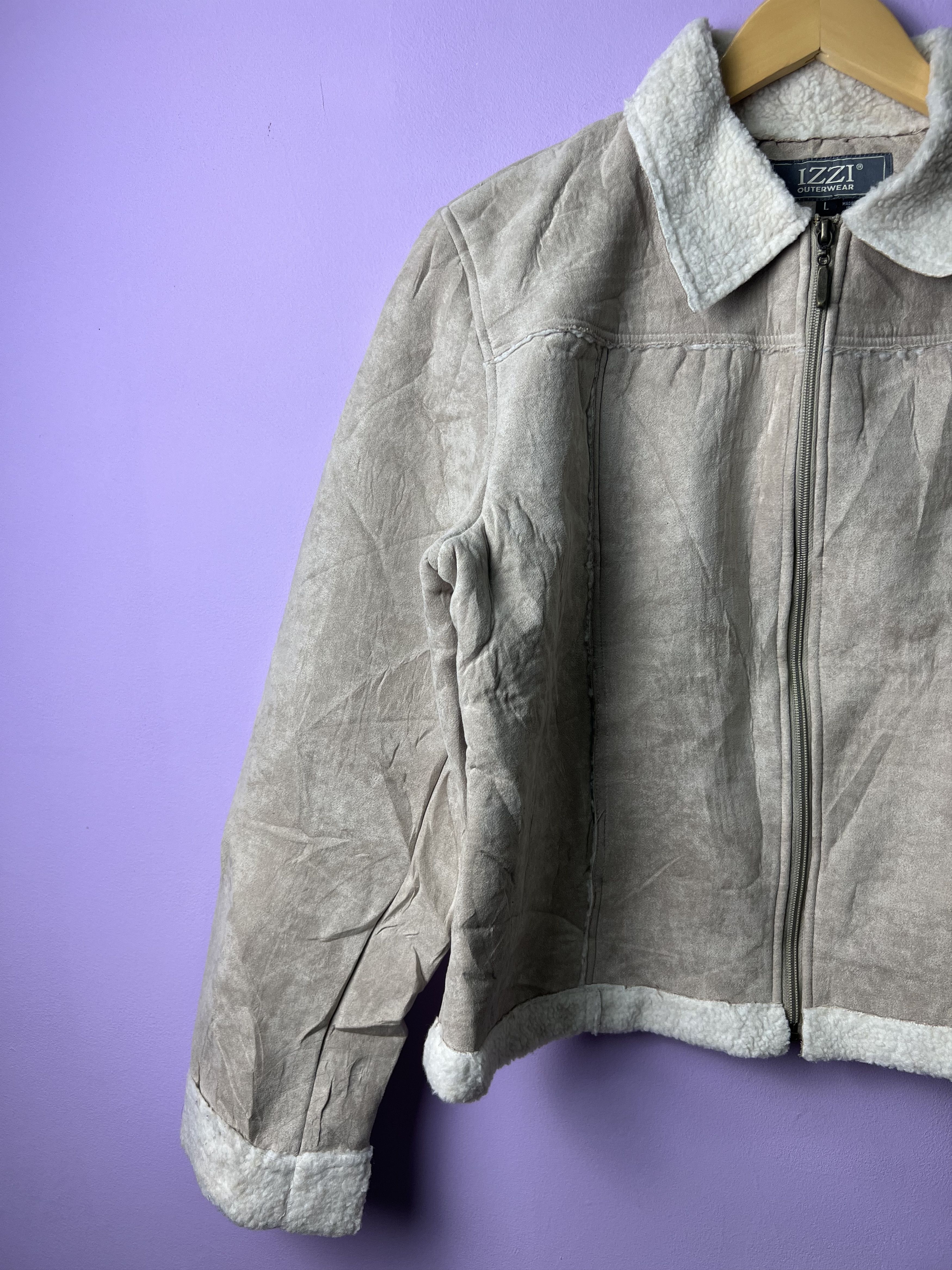 Other 🔥Izzi Light Suede Sherpa Jackets Size US M / EU 48-50 / 2 - 4 Thumbnail