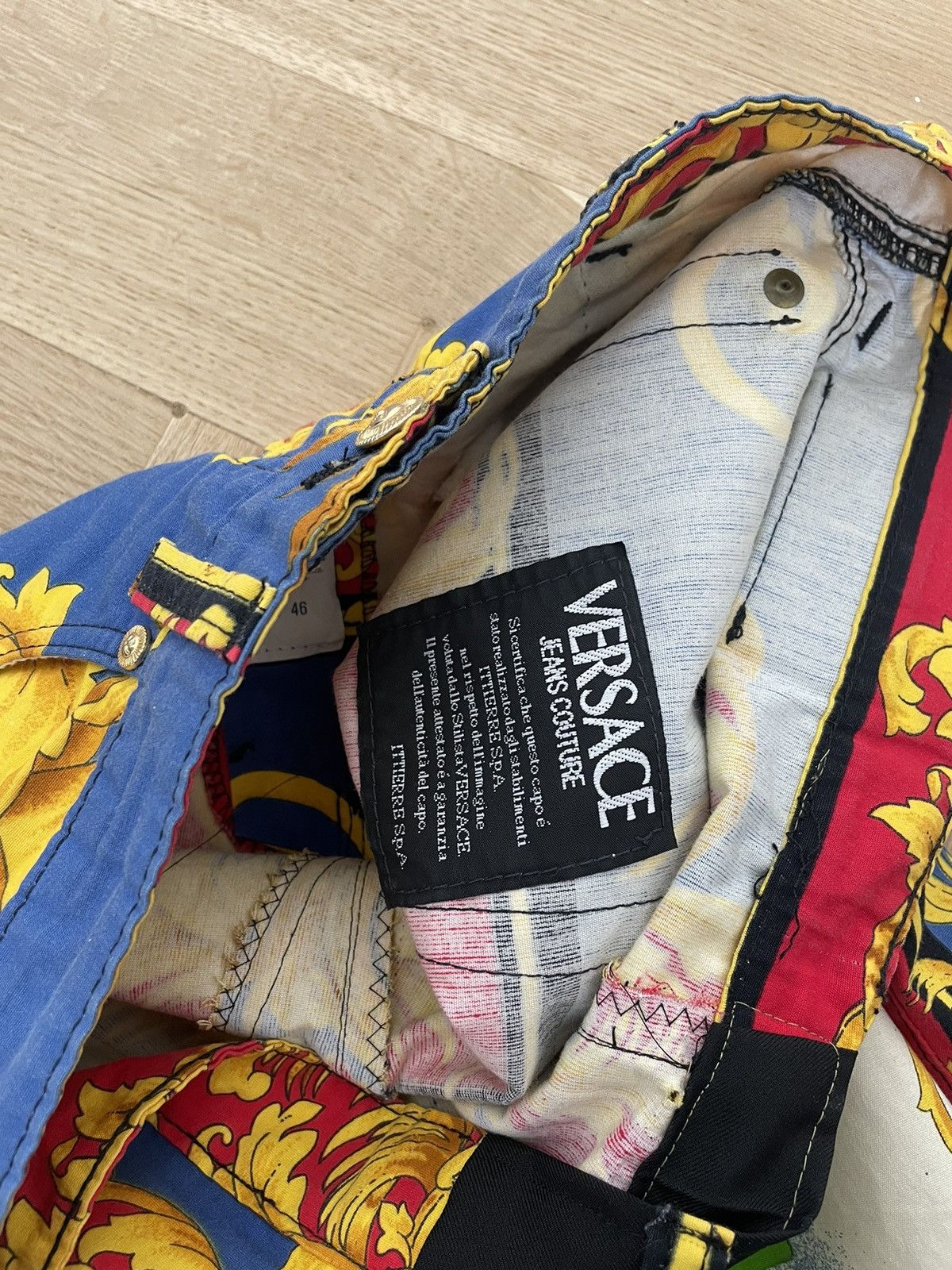 Versace Jeans Couture 🌞 Versace Jeans Couture Fullprint Sun Archive Vintage Pant Size US 32 / EU 48 - 6 Thumbnail