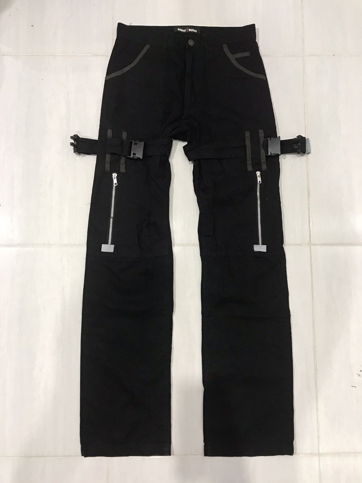 Japanese Brand MANIAC WORKS Japan Punk Bondage Streetwear Tactical Pant Size US 28 / EU 44 - 3 Thumbnail