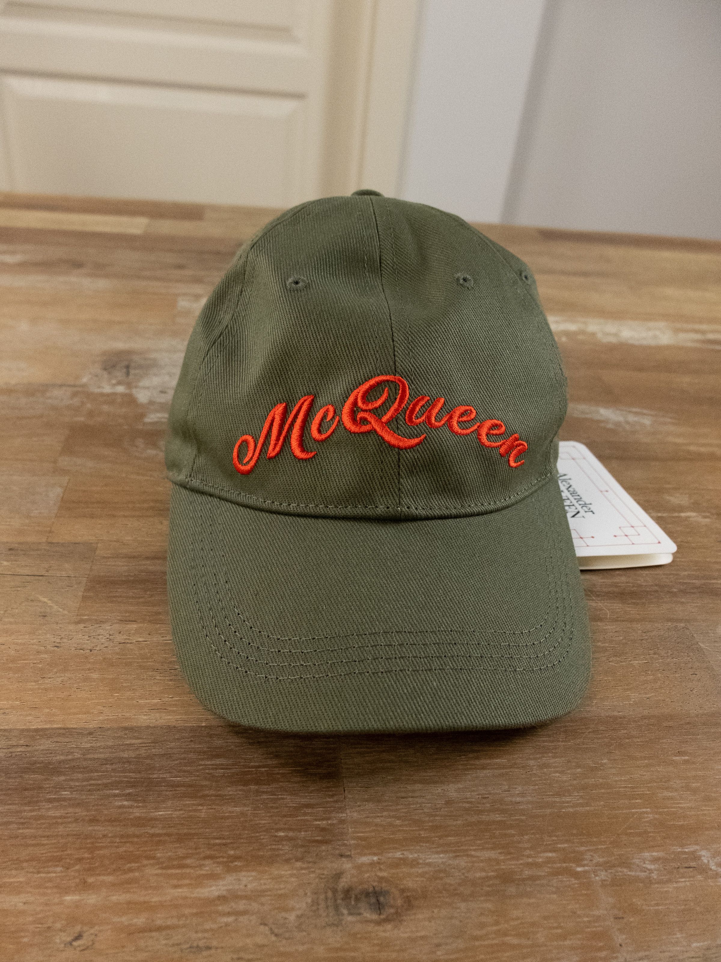 Alexander McQueen ALEXANDER MCQUEEN green cotton logo baseball cap hat Medium Size ONE SIZE - 2 Thumbnail