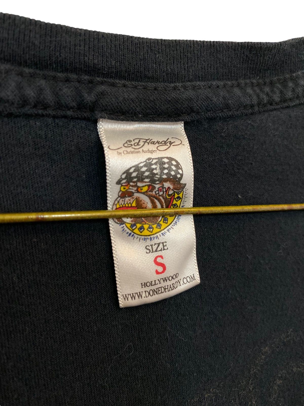 雰囲気抜群❗️】00's Ed Hardy 鯉 和柄 黒 チビTシャツ Y2K
