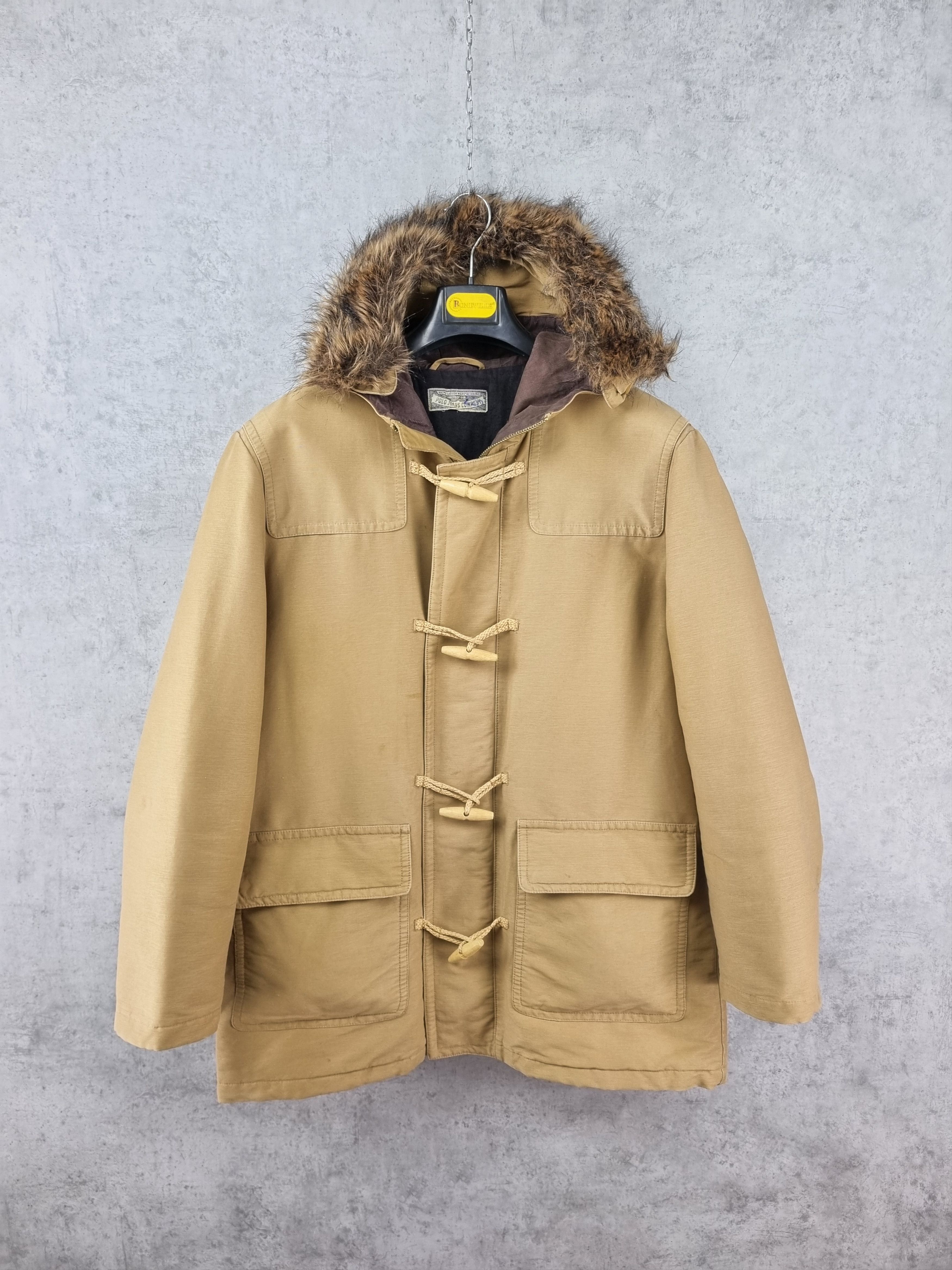 Polo Ralph Lauren × Ralph Lauren × Vintage Ralph Lauren Duffle Coat Heavy Hooded Jacket Size US L / EU 52-54 / 3 - 2 Thumbnail