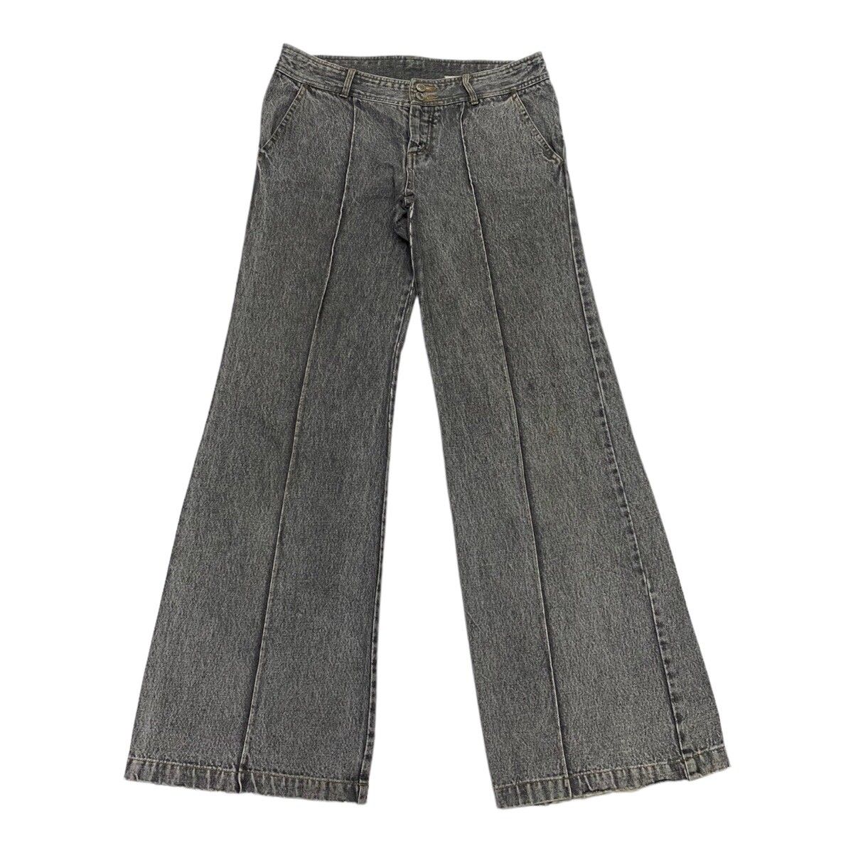 Pre-owned Avant Garde X Hysteric Glamour Japanese Avant Garde Style Denim Flare Distressed Bootcut In Grey