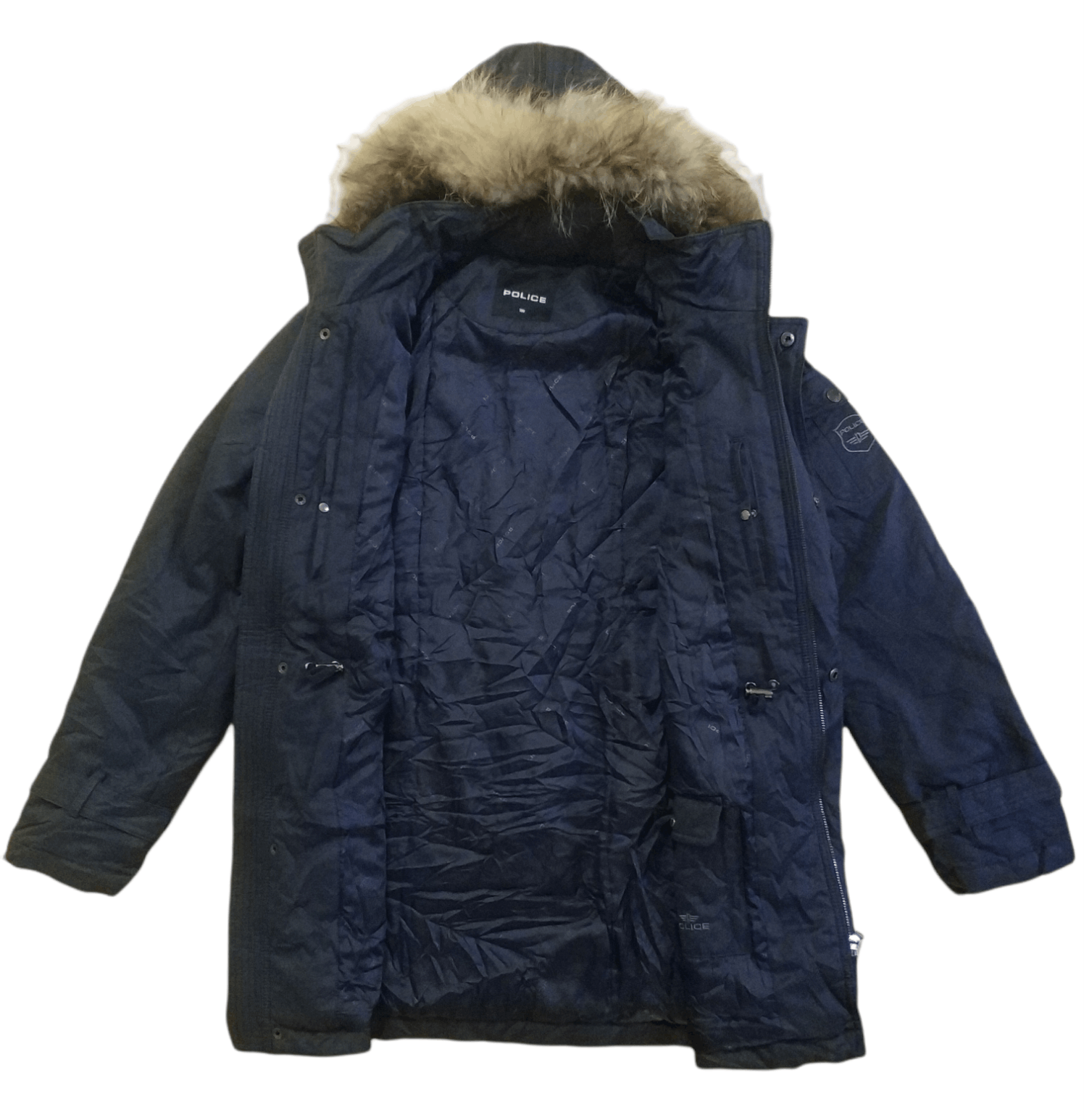 Other 🔥Police Faux Fur Fishtail Quilted Jacket Size US M / EU 48-50 / 2 - 2 Thumbnail