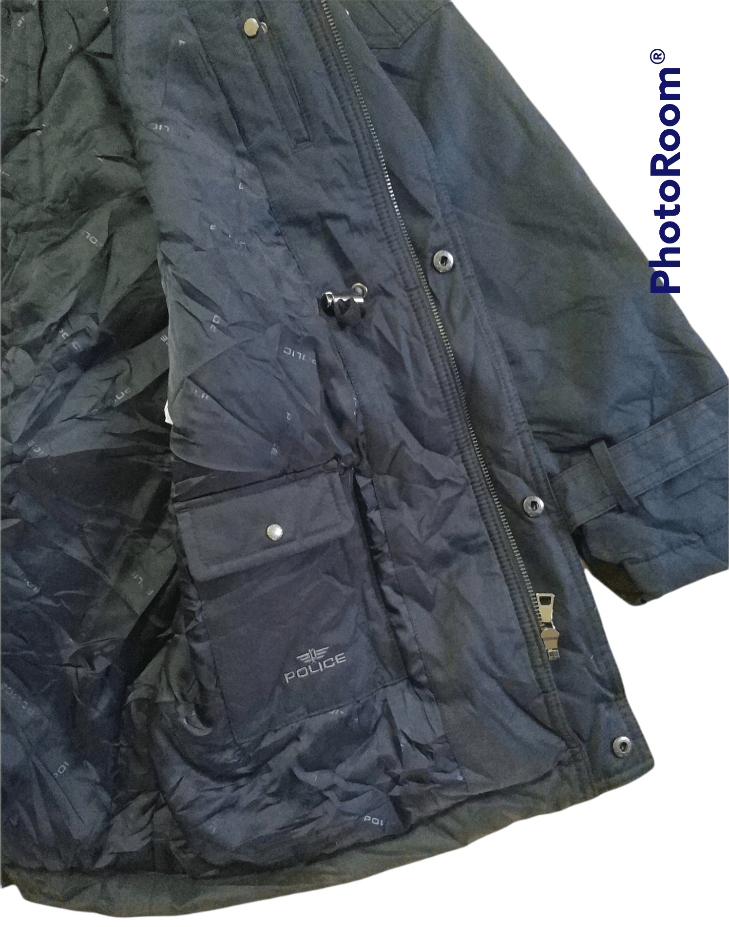 Other 🔥Police Faux Fur Fishtail Quilted Jacket Size US M / EU 48-50 / 2 - 5 Thumbnail