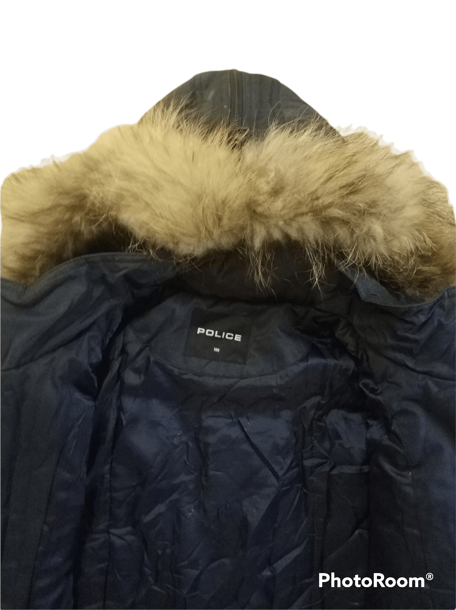 Other 🔥Police Faux Fur Fishtail Quilted Jacket Size US M / EU 48-50 / 2 - 7 Thumbnail