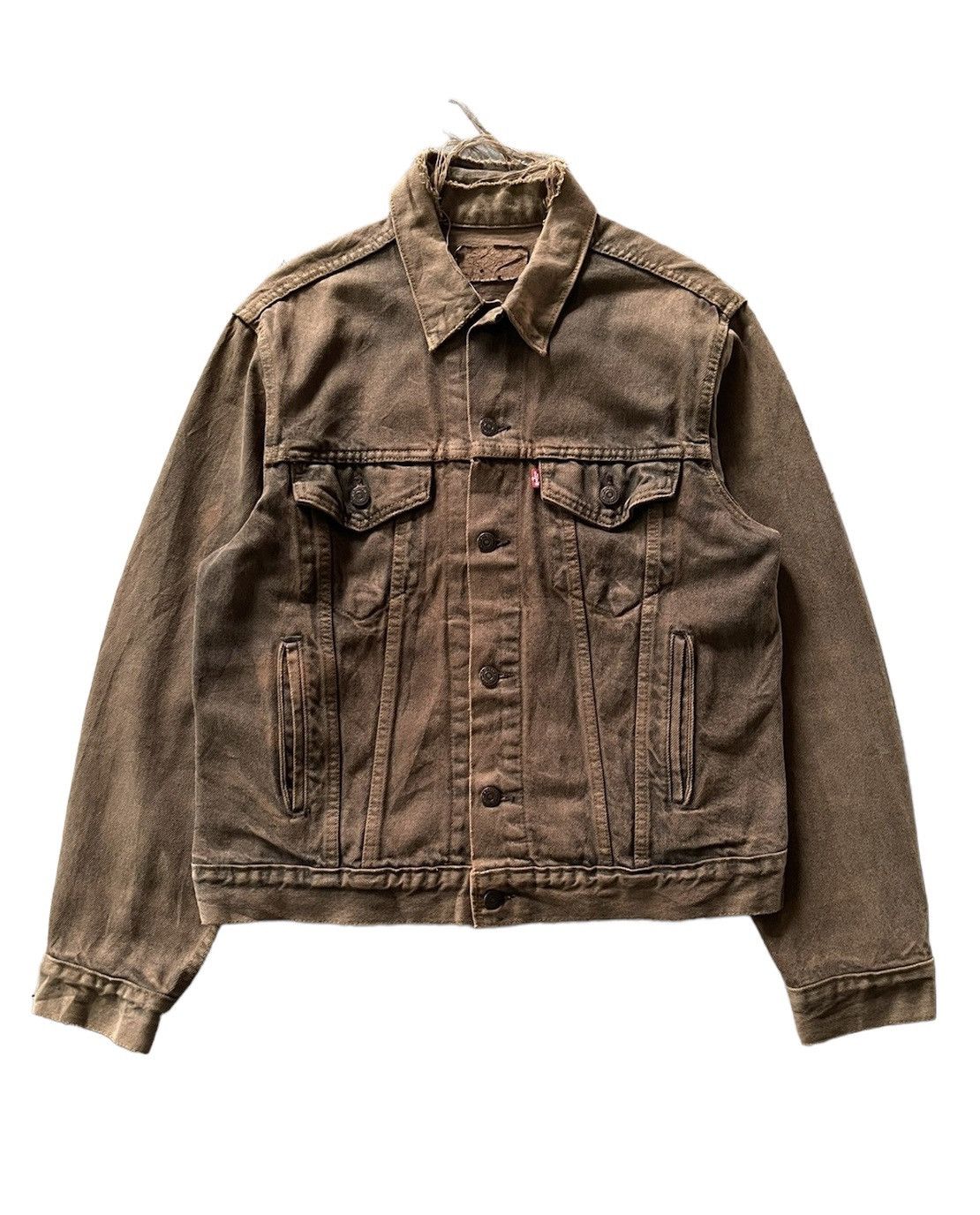 image of Denim Jacket x Levis Vintage Clothing Vintage Levis Type 3 527 Trucker Distressed Jacket (Size Medi