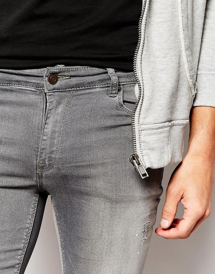 Asos Amazing slim stretchy zip pants denim jeans Size US 32 / EU 48 - 3 Thumbnail