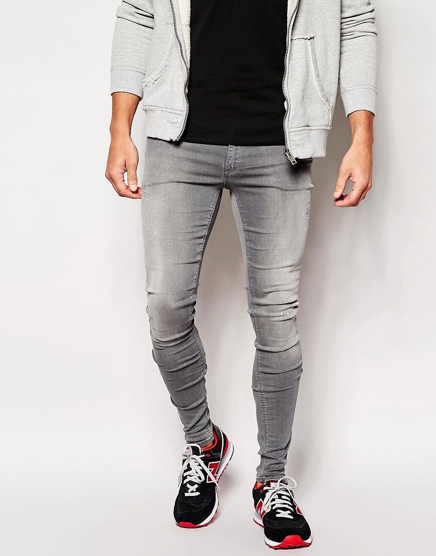Asos Amazing slim stretchy zip pants denim jeans Size US 32 / EU 48 - 4 Thumbnail