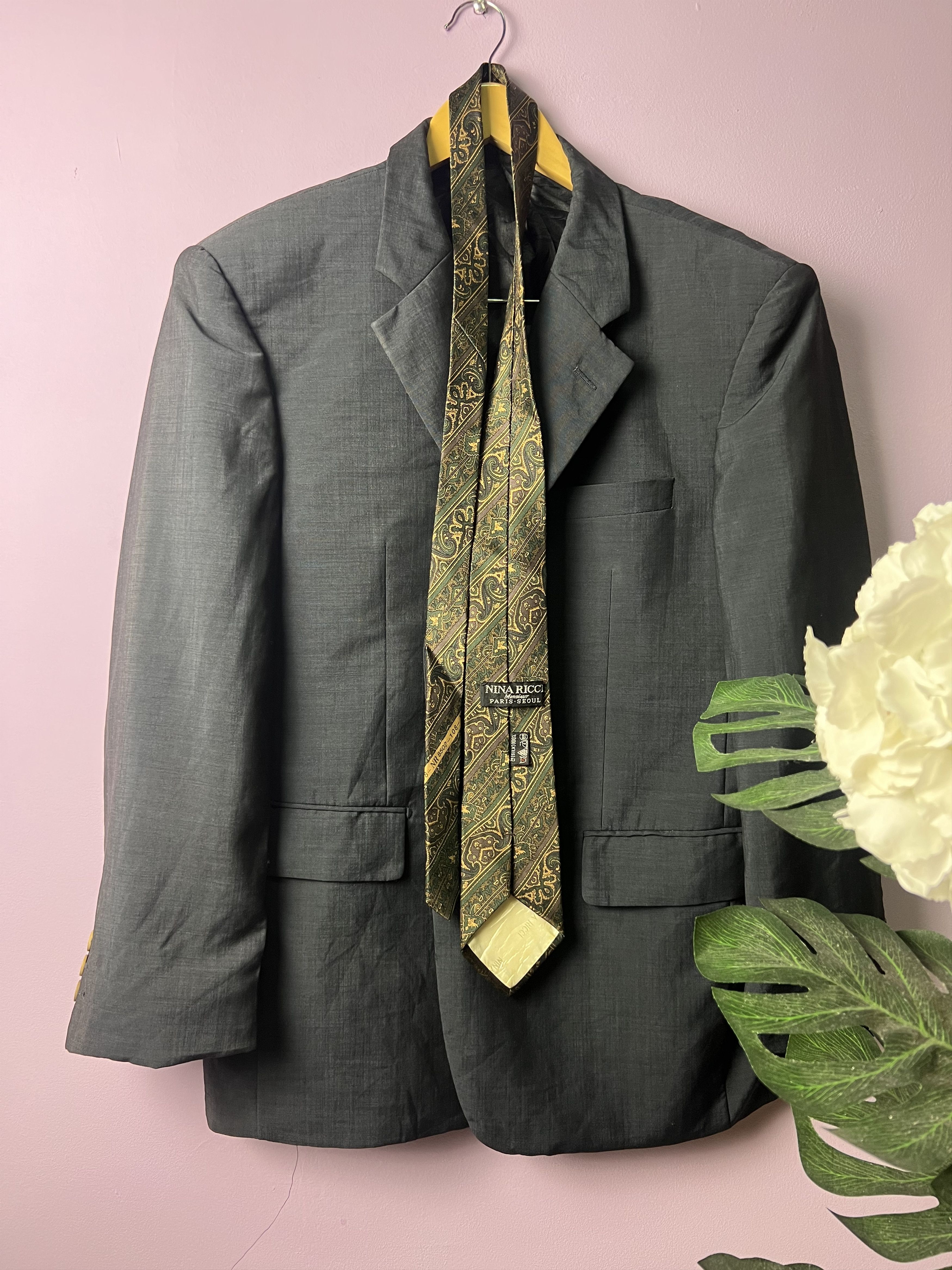 Japanese Brand 🔥Vintage Nina Ricci Blazers FOC Neck Tie Size 44R - 2 Thumbnail