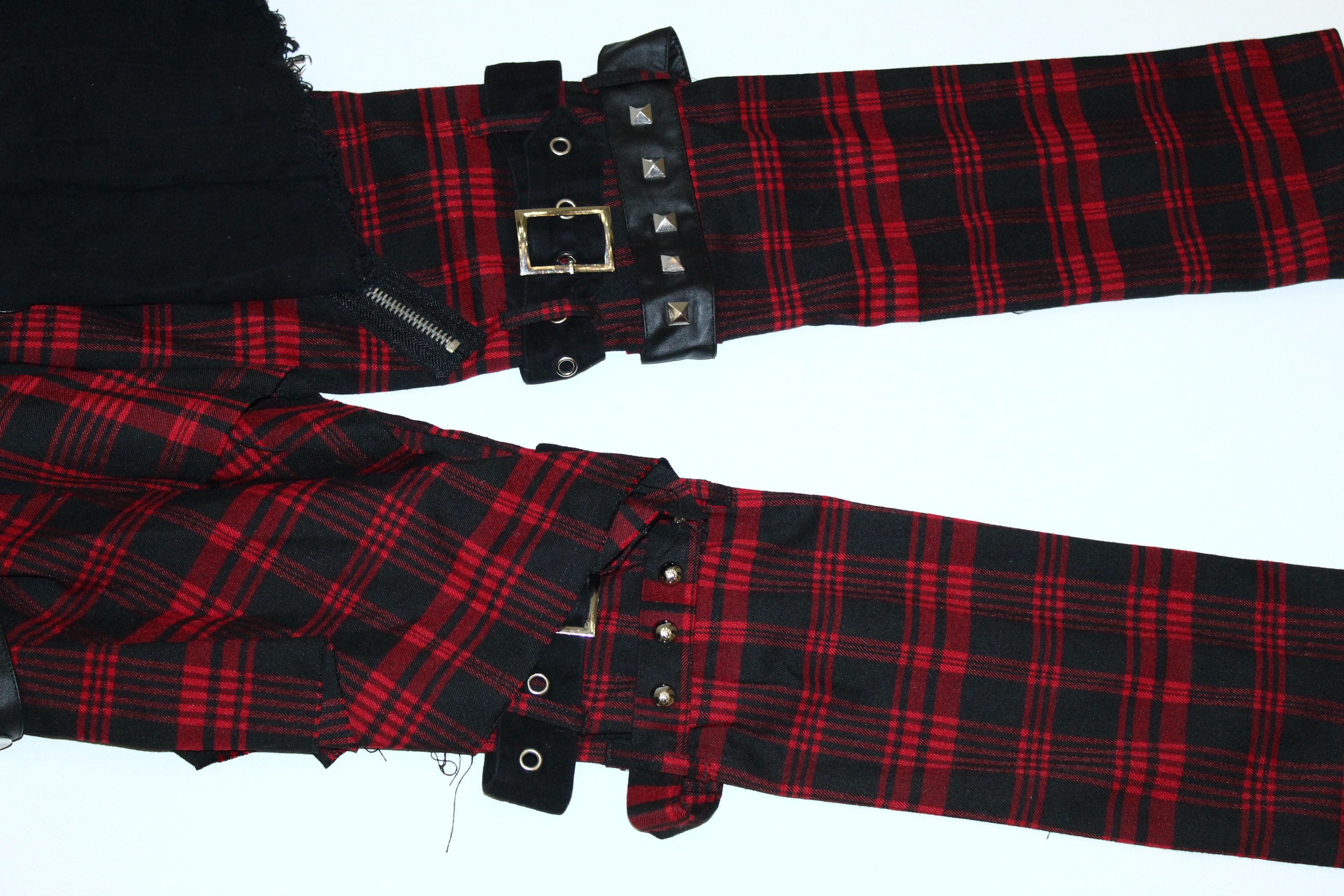 Japanese Brand Y2K💥VTG Sex Pot Revenge Destroy Punk Bondage Tartan Pants Size US 32 / EU 48 - 12 Thumbnail