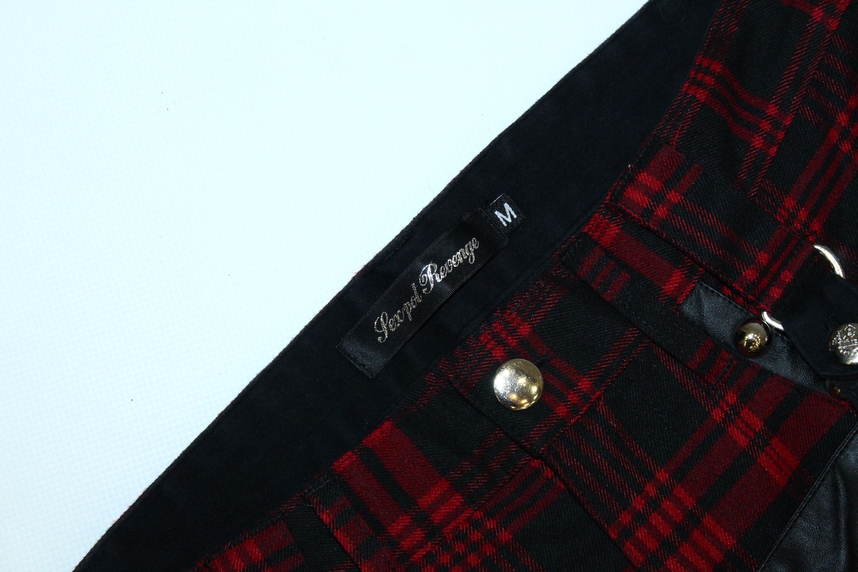 Japanese Brand Y2K💥VTG Sex Pot Revenge Destroy Punk Bondage Tartan Pants Size US 32 / EU 48 - 3 Thumbnail