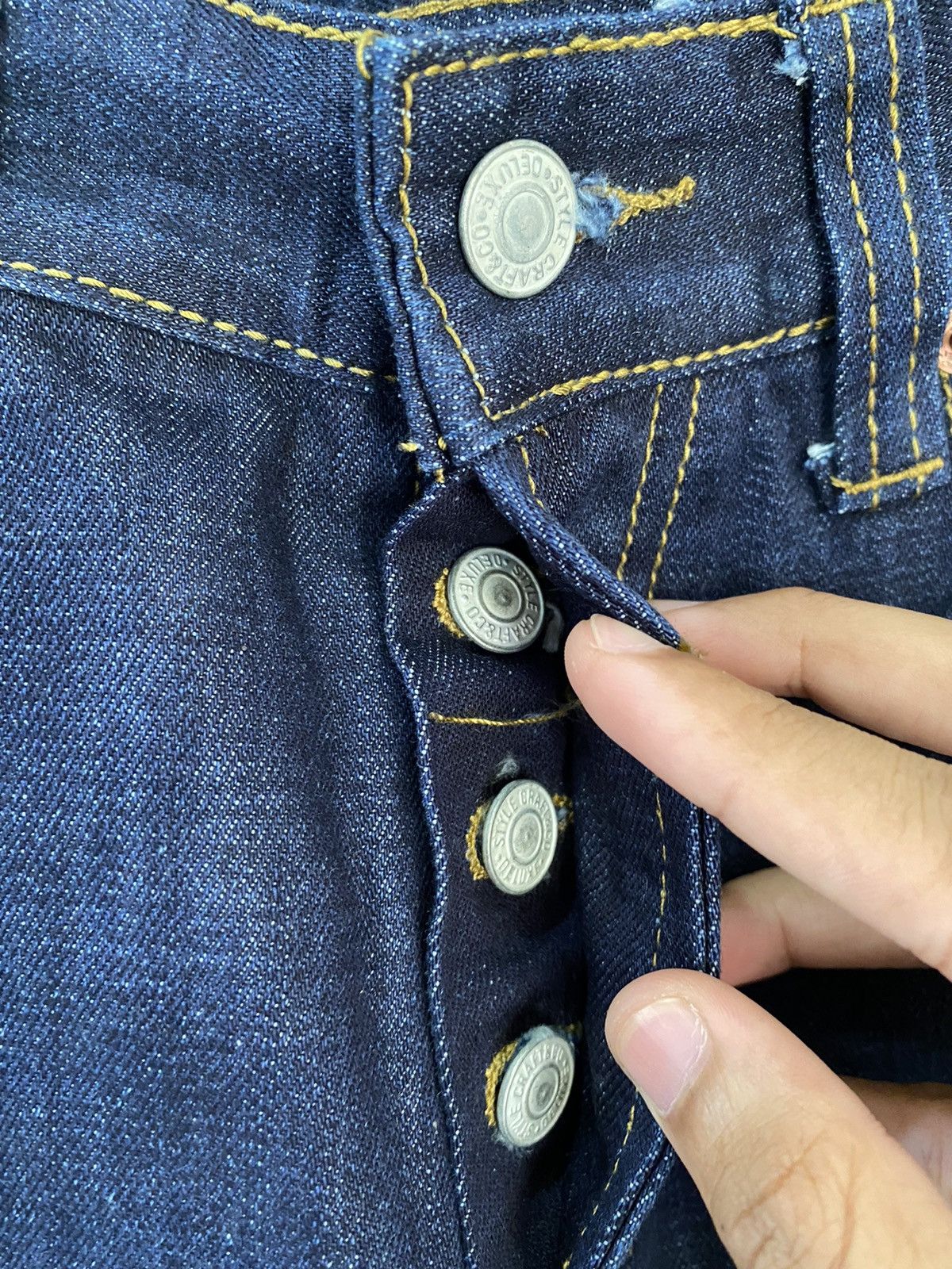 Japanese Brand RARE💙JAPANESE BRAND EVIS JAPAN DAICOCK SELVEDGE DENIM PANTS Size US 31 - 10 Thumbnail