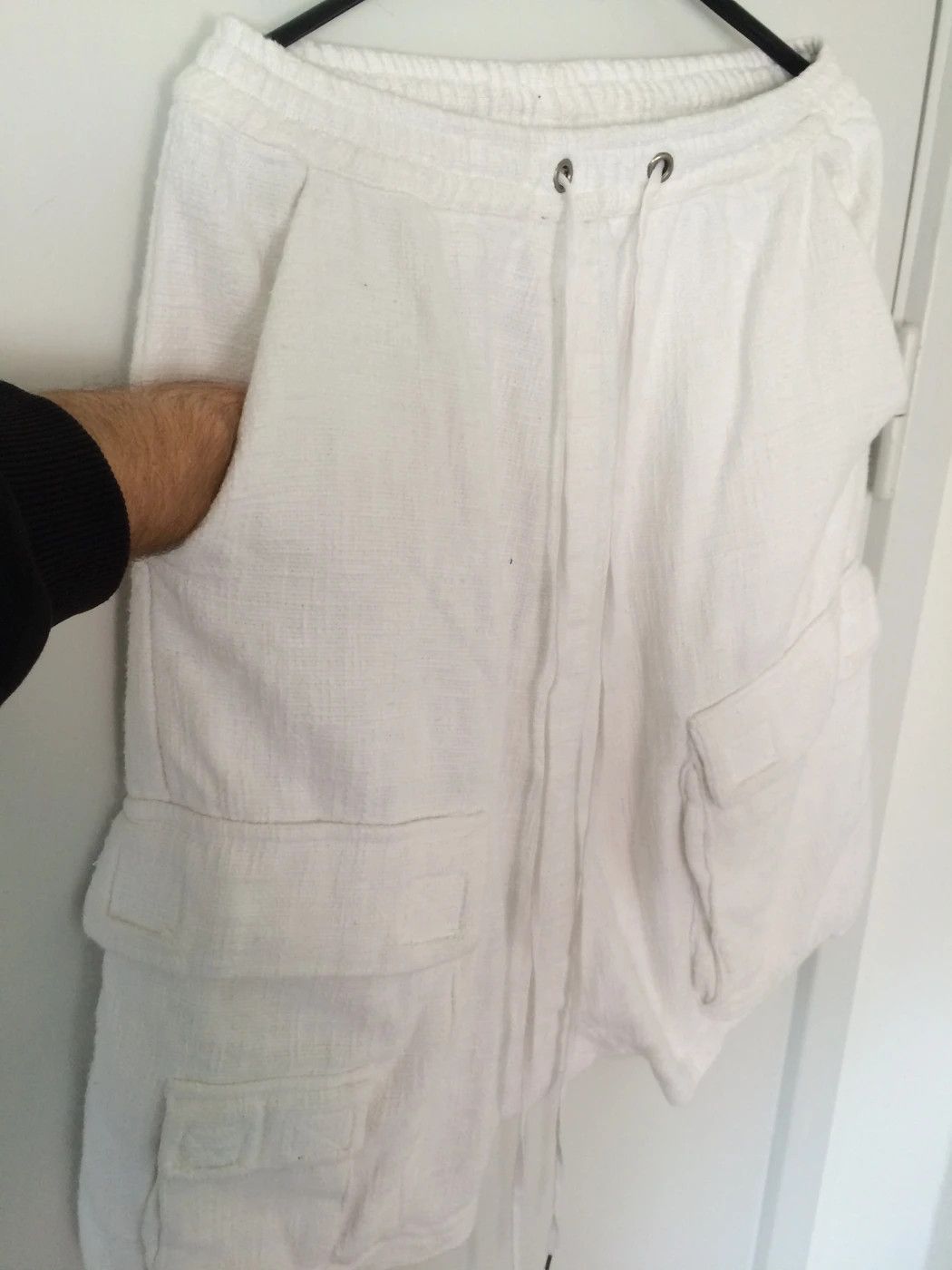 Army Of Me white designer cargo pods Shorts - not shirt coat jacket Size US 32 / EU 48 - 5 Thumbnail
