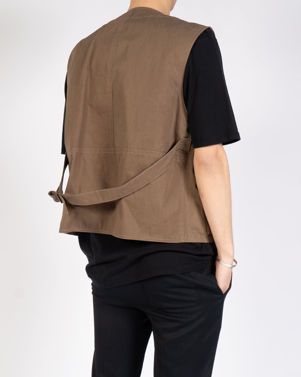 Haider Ackermann SS19 Brown Cotton Army Waistcoat Size US M / EU 48-50 / 2 - 3 Thumbnail