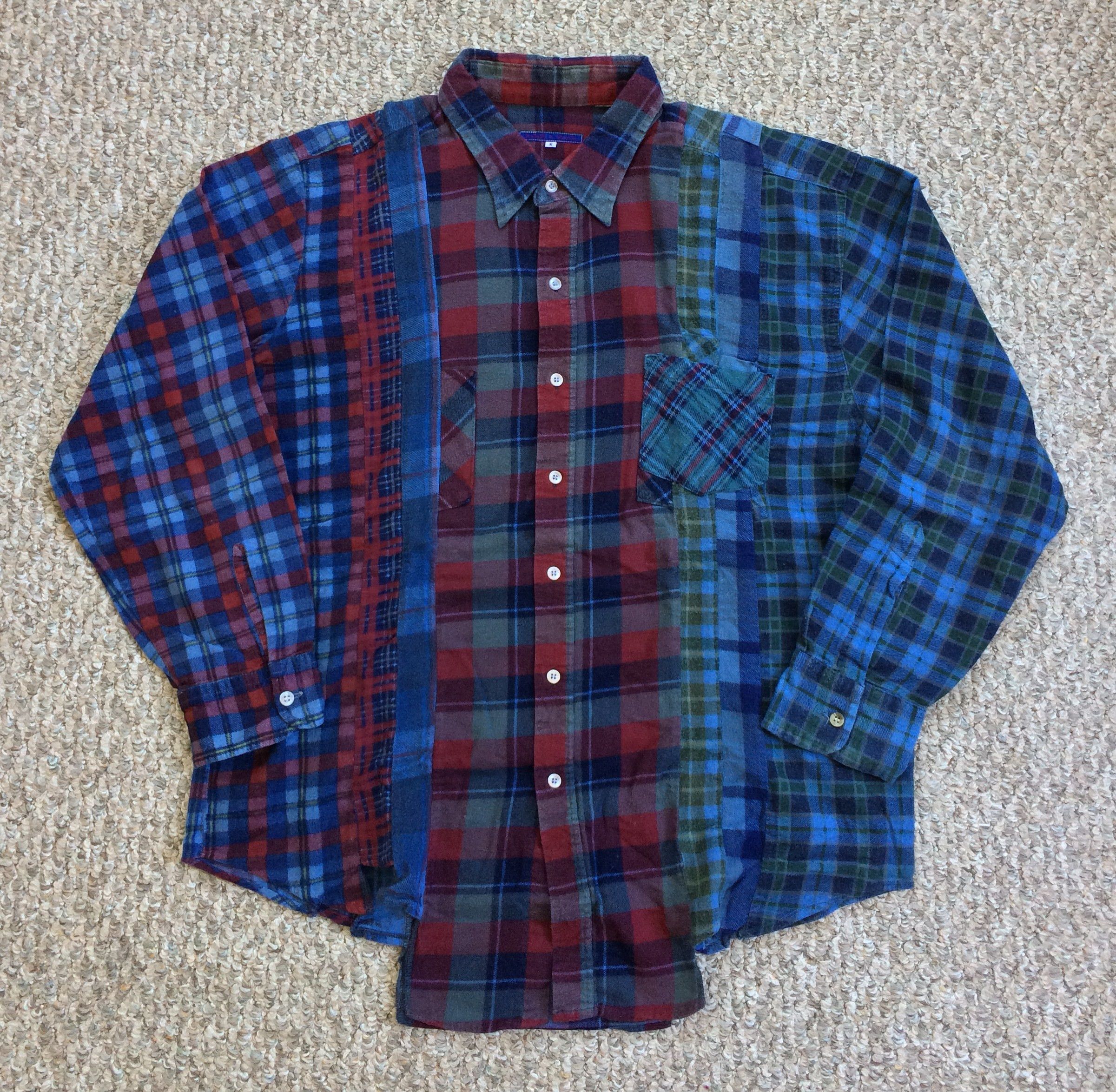 image of Rebuild By Needles 7 Cut Flannel in Mix, Men's (Size Small)