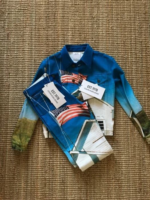 Calvin Klein Calvin Klein est 1978 Landscape Flag Jeans Size US 27 - 11 Thumbnail