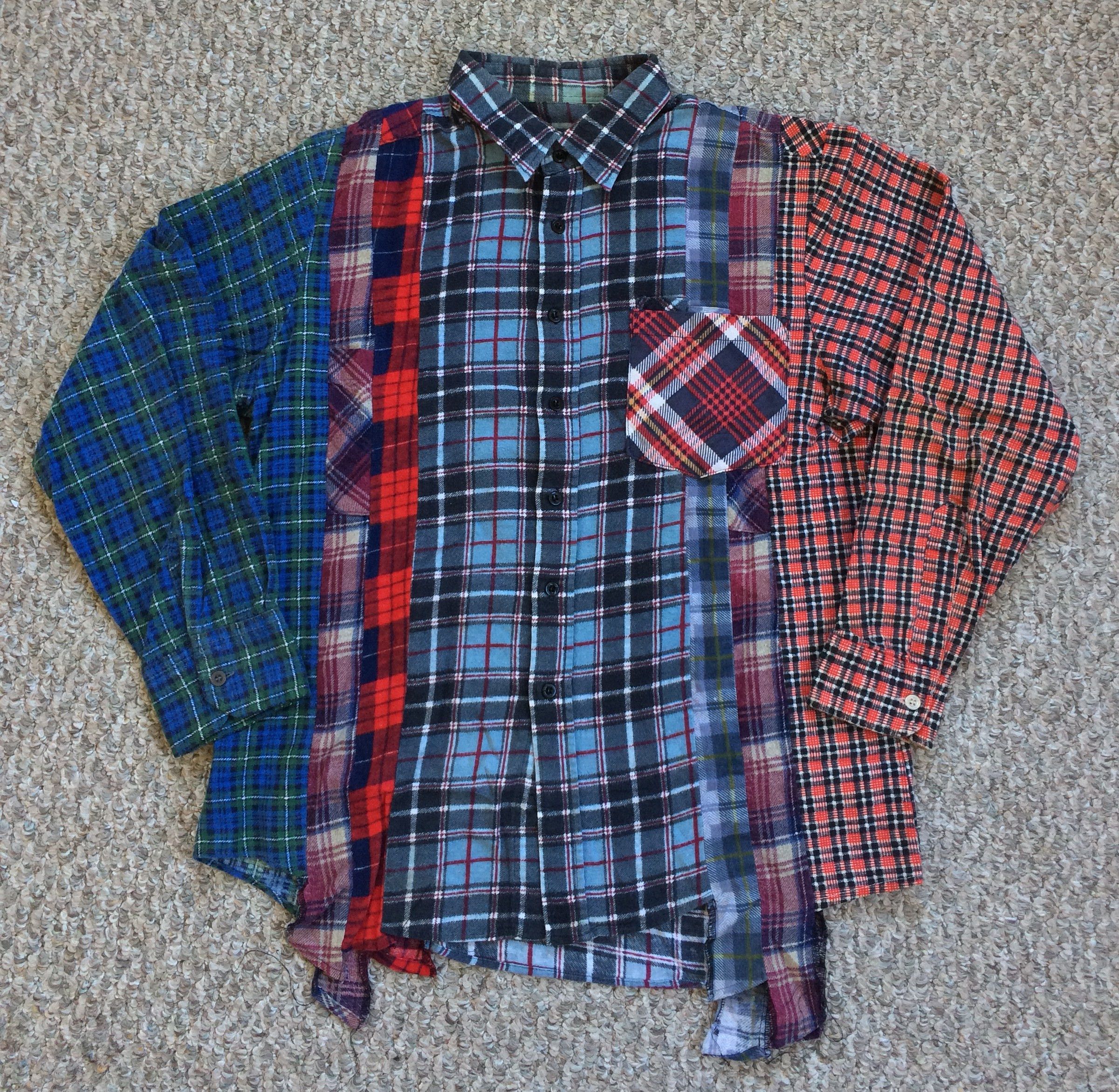 image of Rebuild By Needles 7 Cut Flannel in Mix, Men's (Size Small)