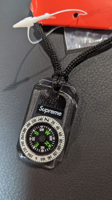 Supreme the north hot sale face compass necklace