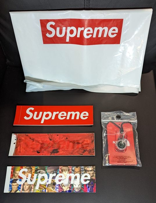 Supreme Supreme Lot Box Logo Stickers North Face Necklace And Bag