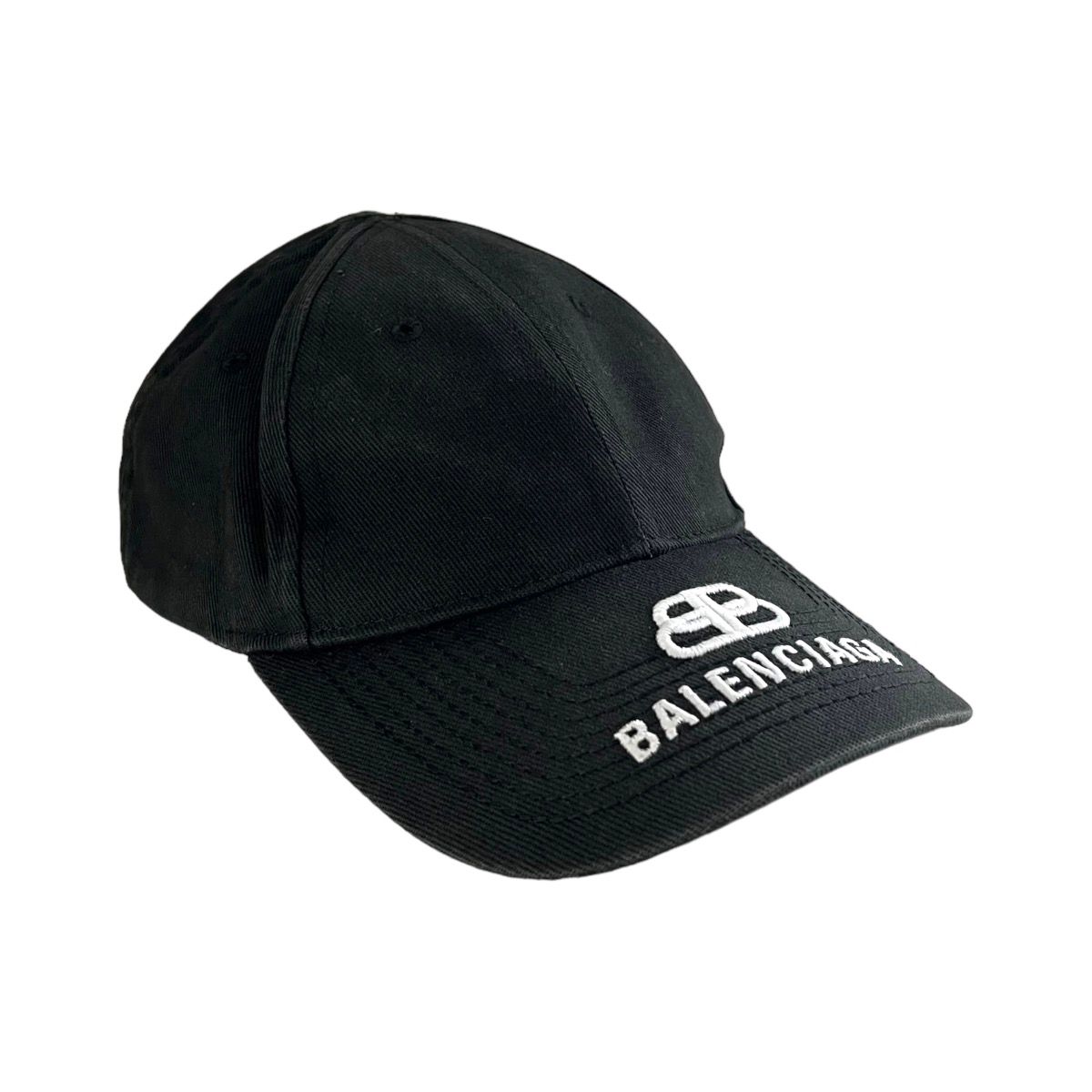 Pre-owned Balenciaga Logo Baseball Cap In Black