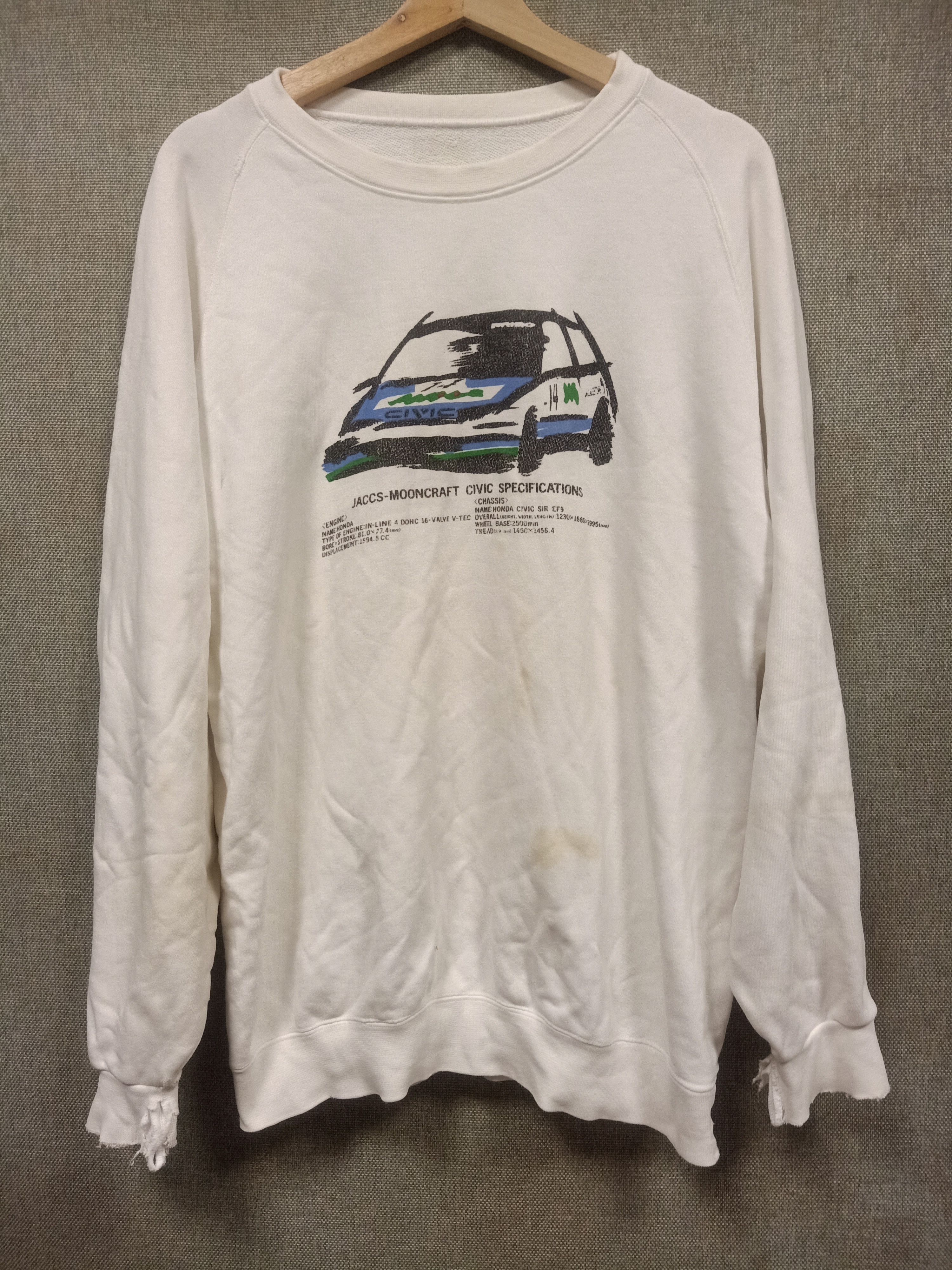 Honda × Vintage Vintage sweatshirt honda civic/moon craft team jaccs Size US L / EU 52-54 / 3 - 1 Thumbnail