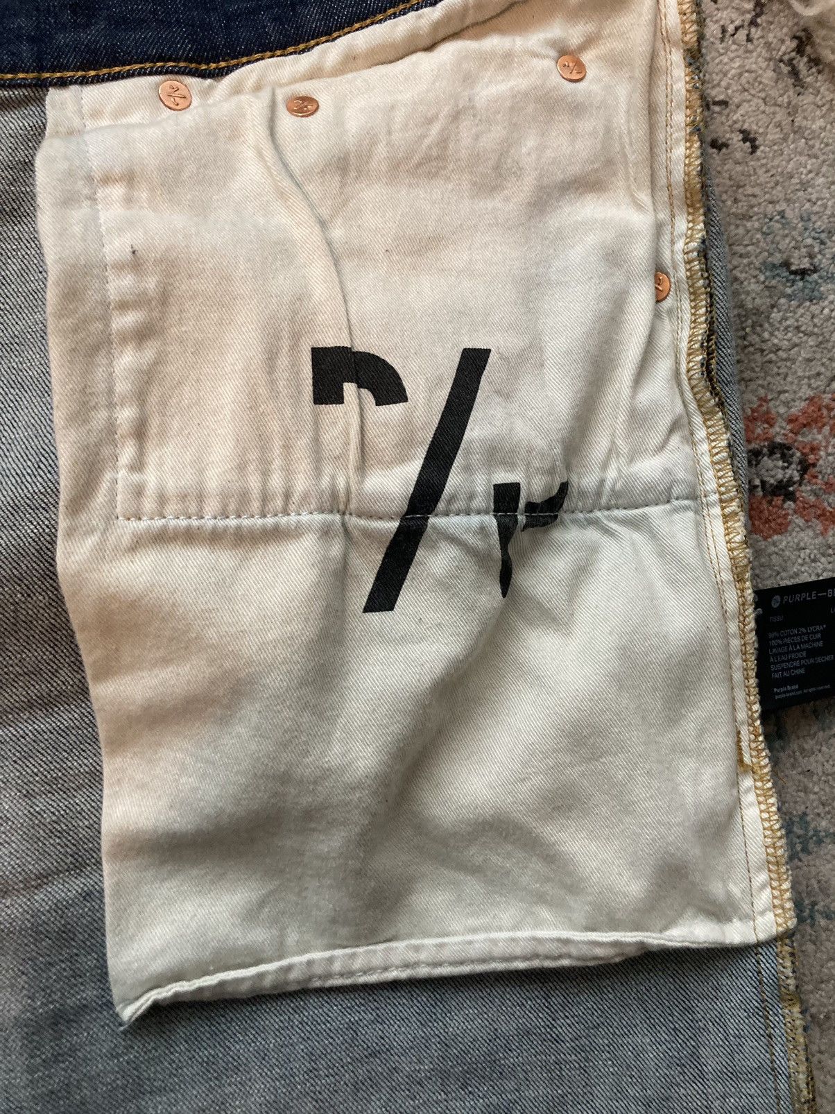 Purple P001 split color denim (NOT DROPPING PRICE)