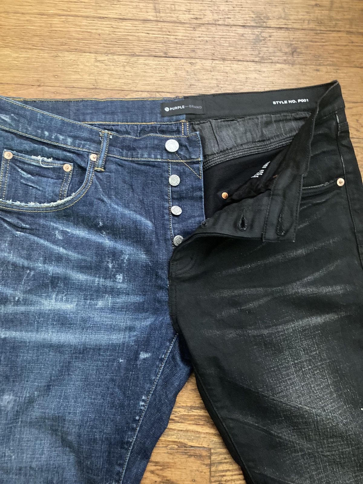 Purple P001 split color denim (NOT DROPPING PRICE)