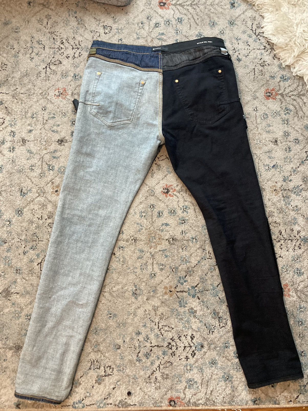 Purple P001 split color denim (NOT DROPPING PRICE)