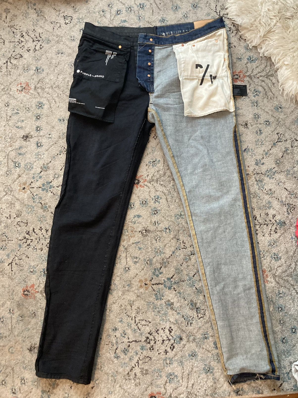 Purple P001 split color denim (NOT DROPPING PRICE)