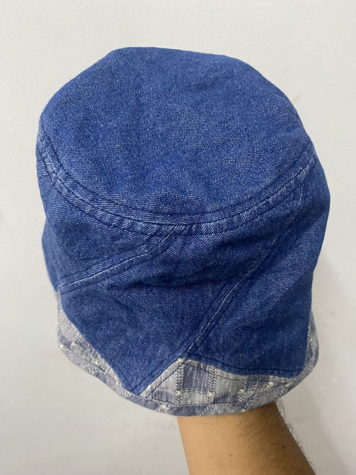 Vintage 🔥Vintage🔥Patchwork Denim Unique Calmtime Brand Bucket Hat Size ONE SIZE - 3 Thumbnail