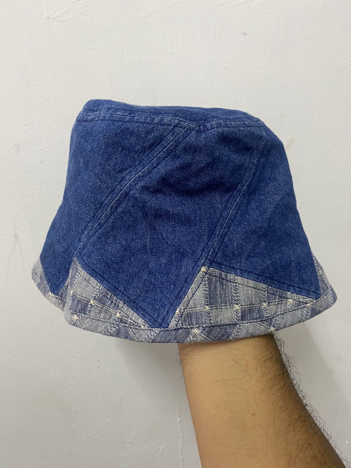 Vintage 🔥Vintage🔥Patchwork Denim Unique Calmtime Brand Bucket Hat Size ONE SIZE - 2 Thumbnail