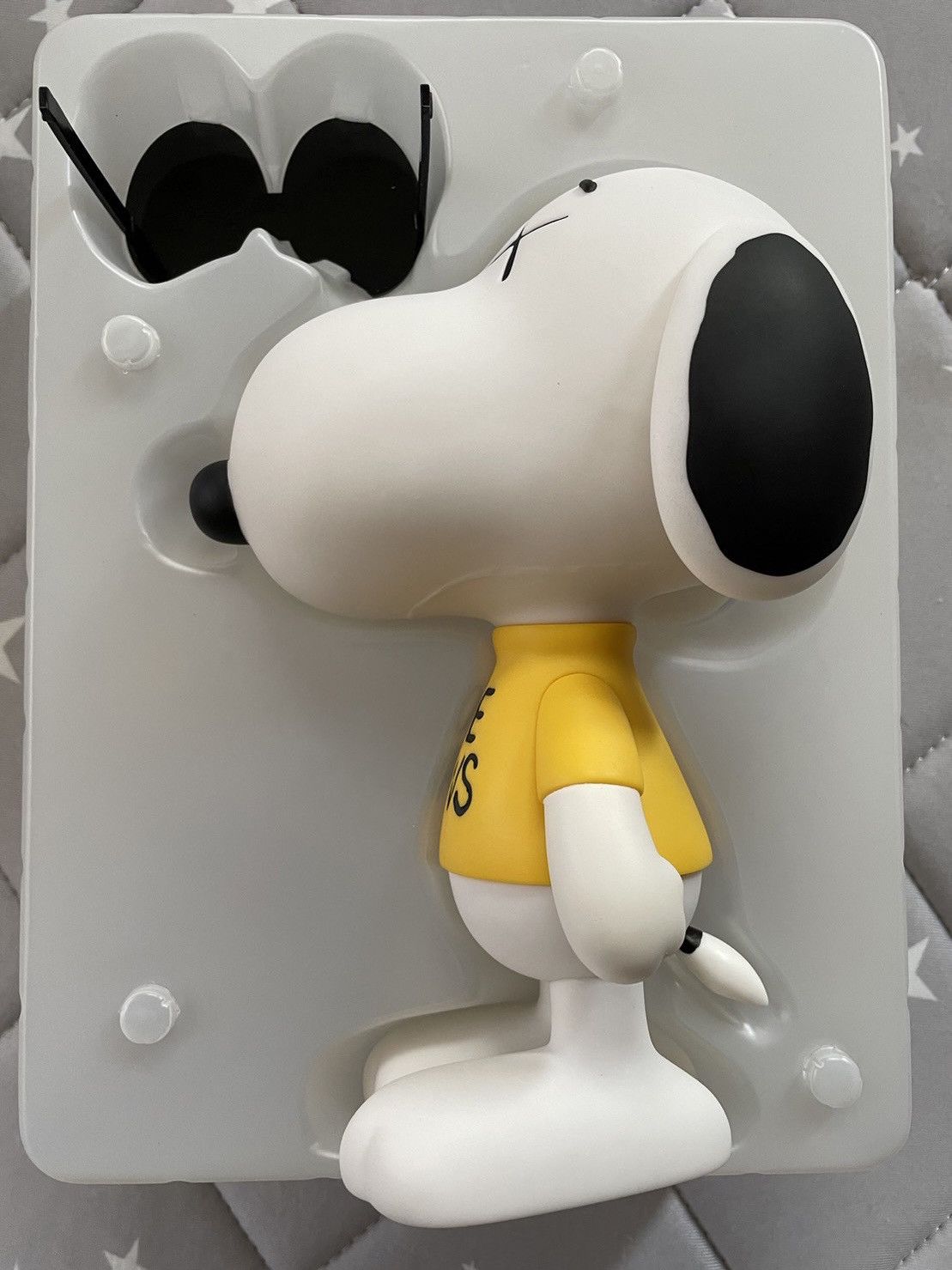 Kaws × Peanuts kaws × peanuts × originalfake joe cool snoopy vinyl figure |  Grailed