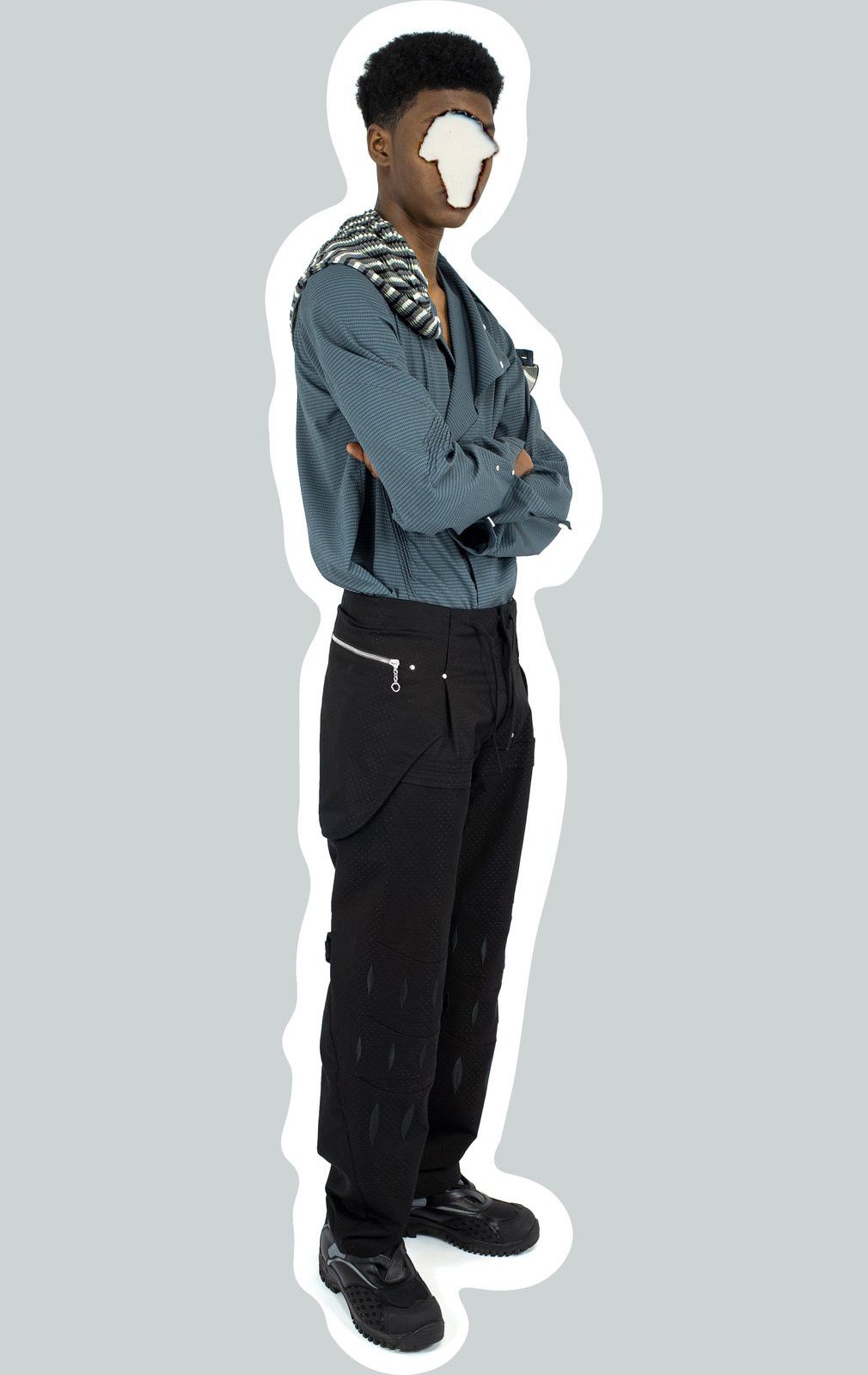 Kiko Kostadinov 00102021 ARCADIA EMBROIDERED TROUSER Size US 28 / EU 44 - 6 Thumbnail