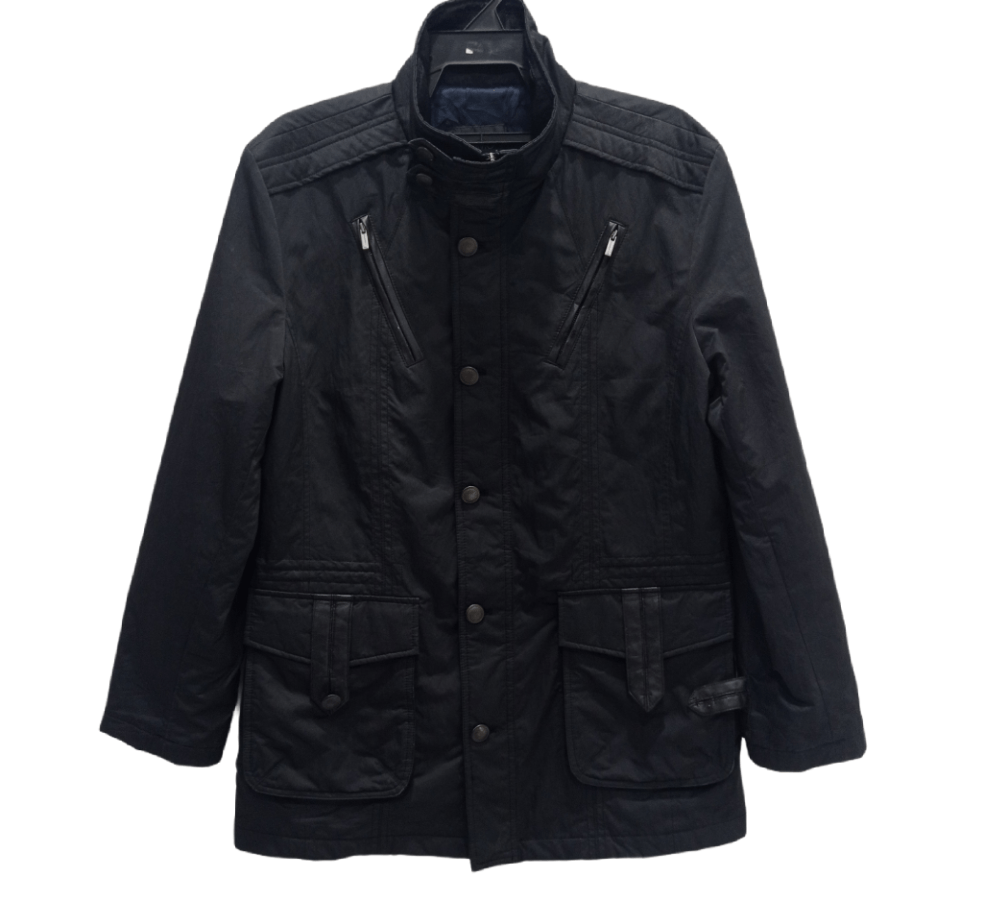 Japanese Brand L'UOMO BLACK JACKET Size US L / EU 52-54 / 3 - 3 Thumbnail