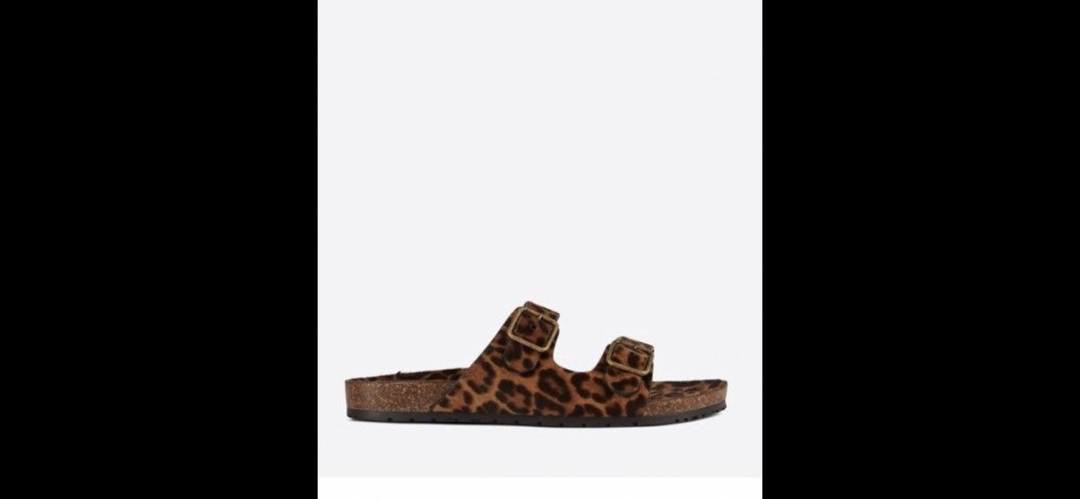 Saint Laurent Paris Saint Laurent pony hair leopard print sandals. 43/10 Size US 10 / EU 43 - 1 Thumbnail