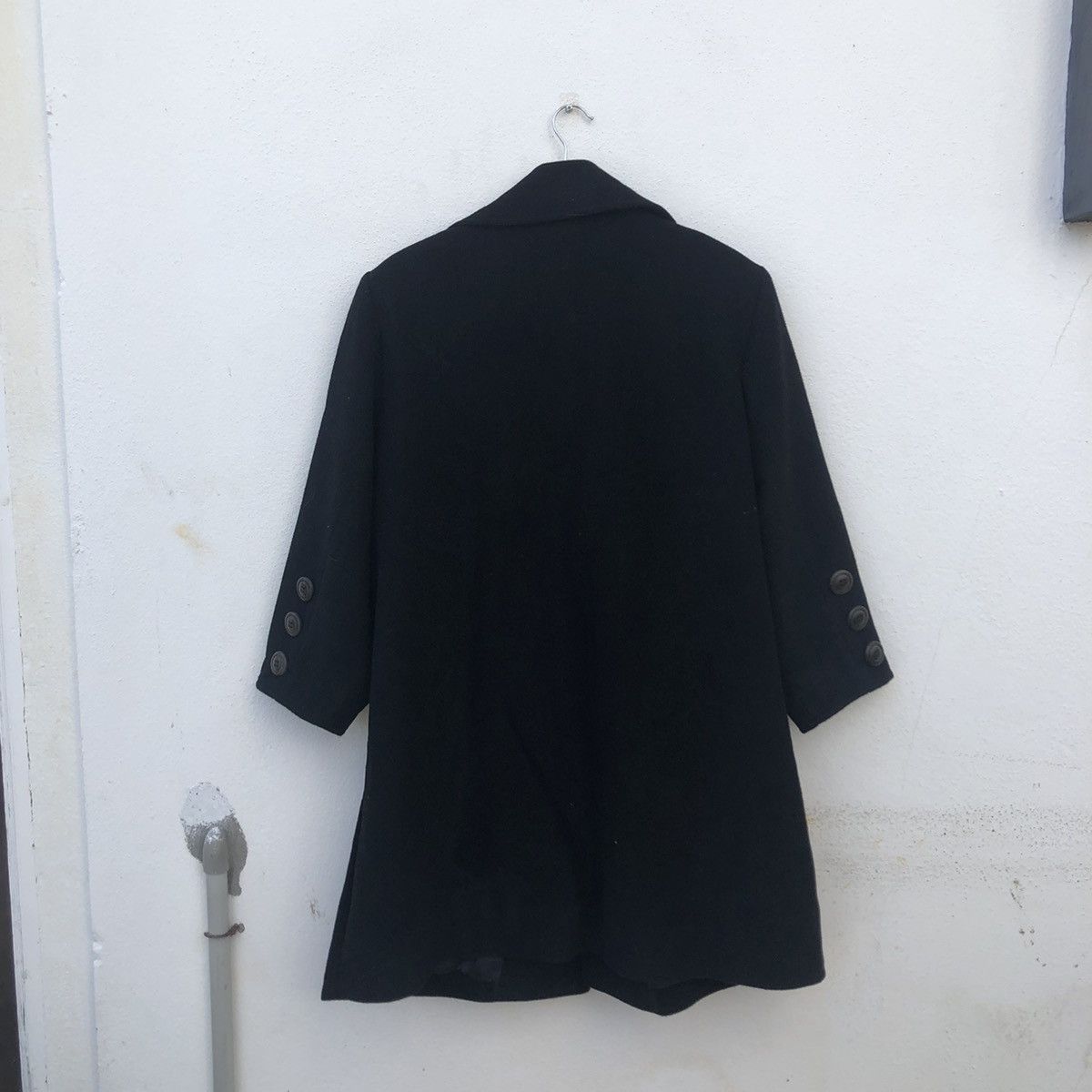 Yves Saint Laurent 🔥RICH BLACK - FLY COATS LONG JACKET WOOL DOUBLE BREAST Size US M / EU 48-50 / 2 - 8 Thumbnail