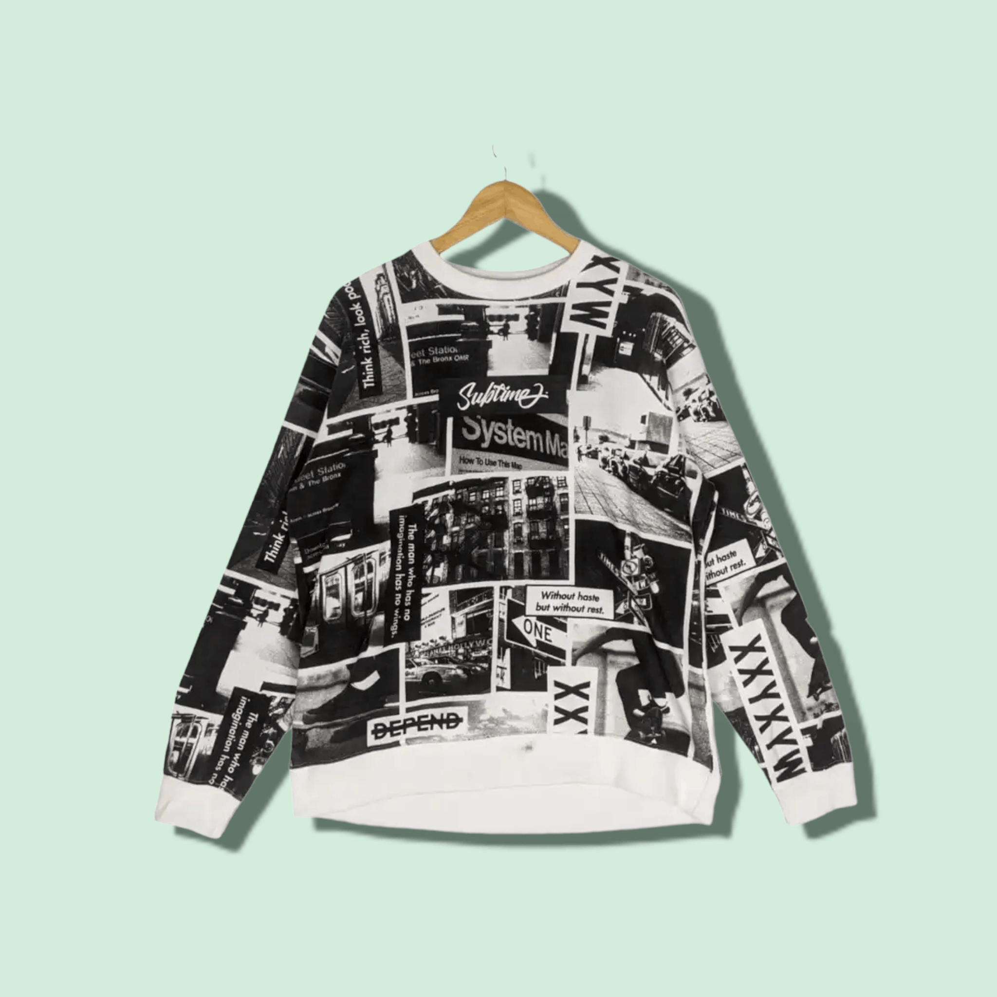 ILL'S Subtime Boxlogo Skateboard Full Print AOP Sweatshirt