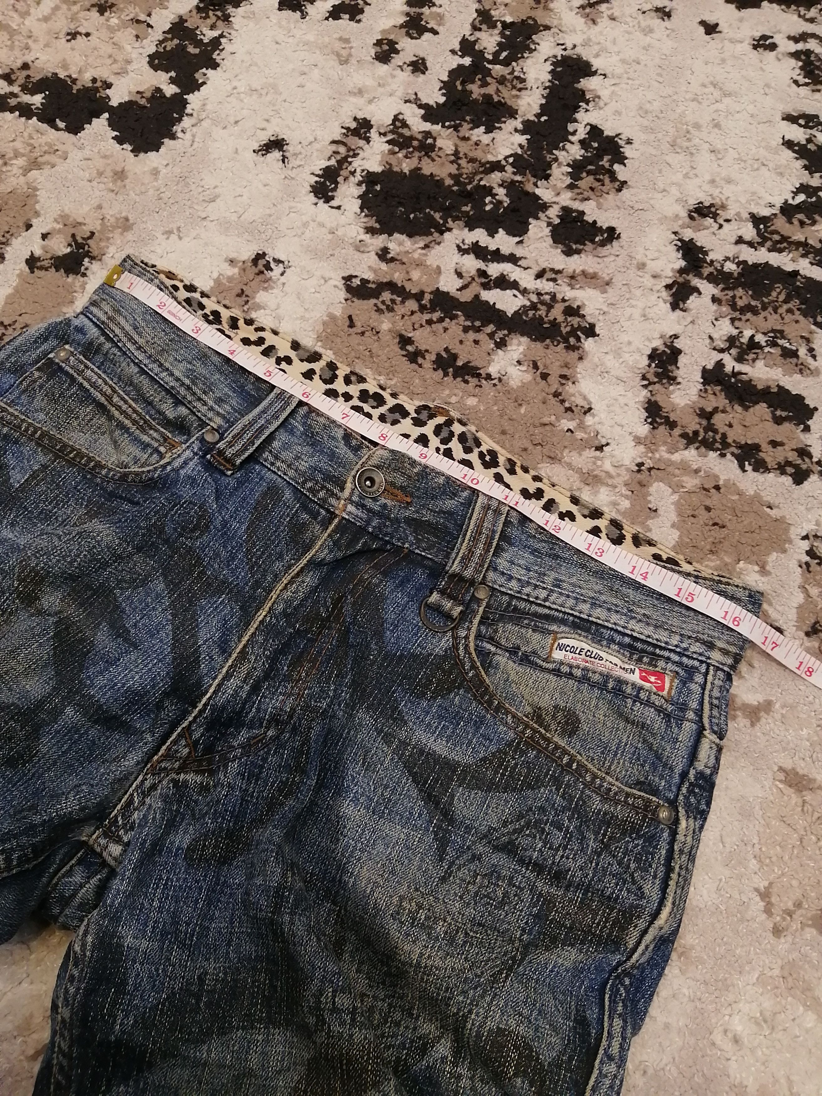 Nicole Club Vintage Nicole Club For Men Overprint Flared Jeans Size US 33 - 18 Thumbnail