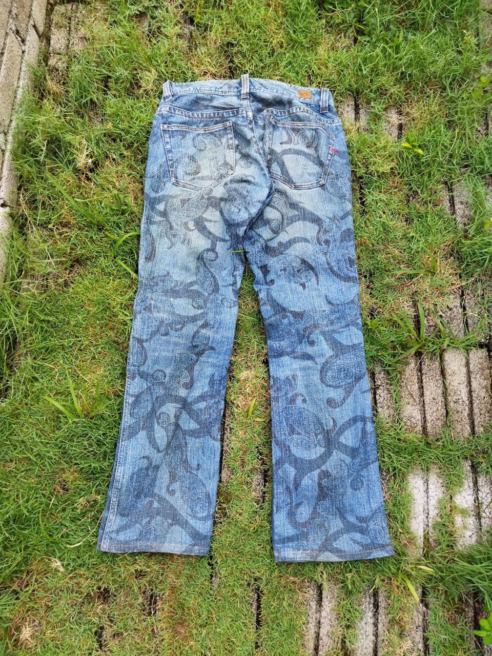 Nicole Club Vintage Nicole Club For Men Overprint Flared Jeans Size US 33 - 8 Thumbnail