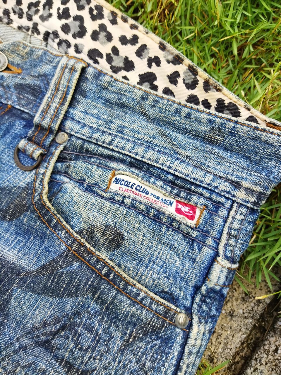 Nicole Club Vintage Nicole Club For Men Overprint Flared Jeans Size US 33 - 5 Thumbnail