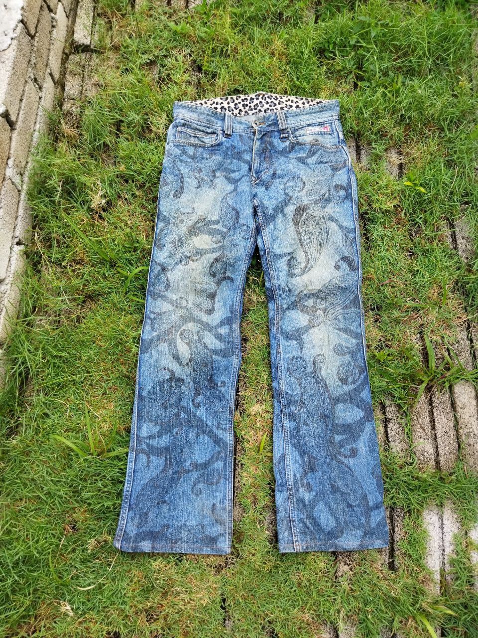 Nicole Club Vintage Nicole Club For Men Overprint Flared Jeans Size US 33 - 2 Thumbnail
